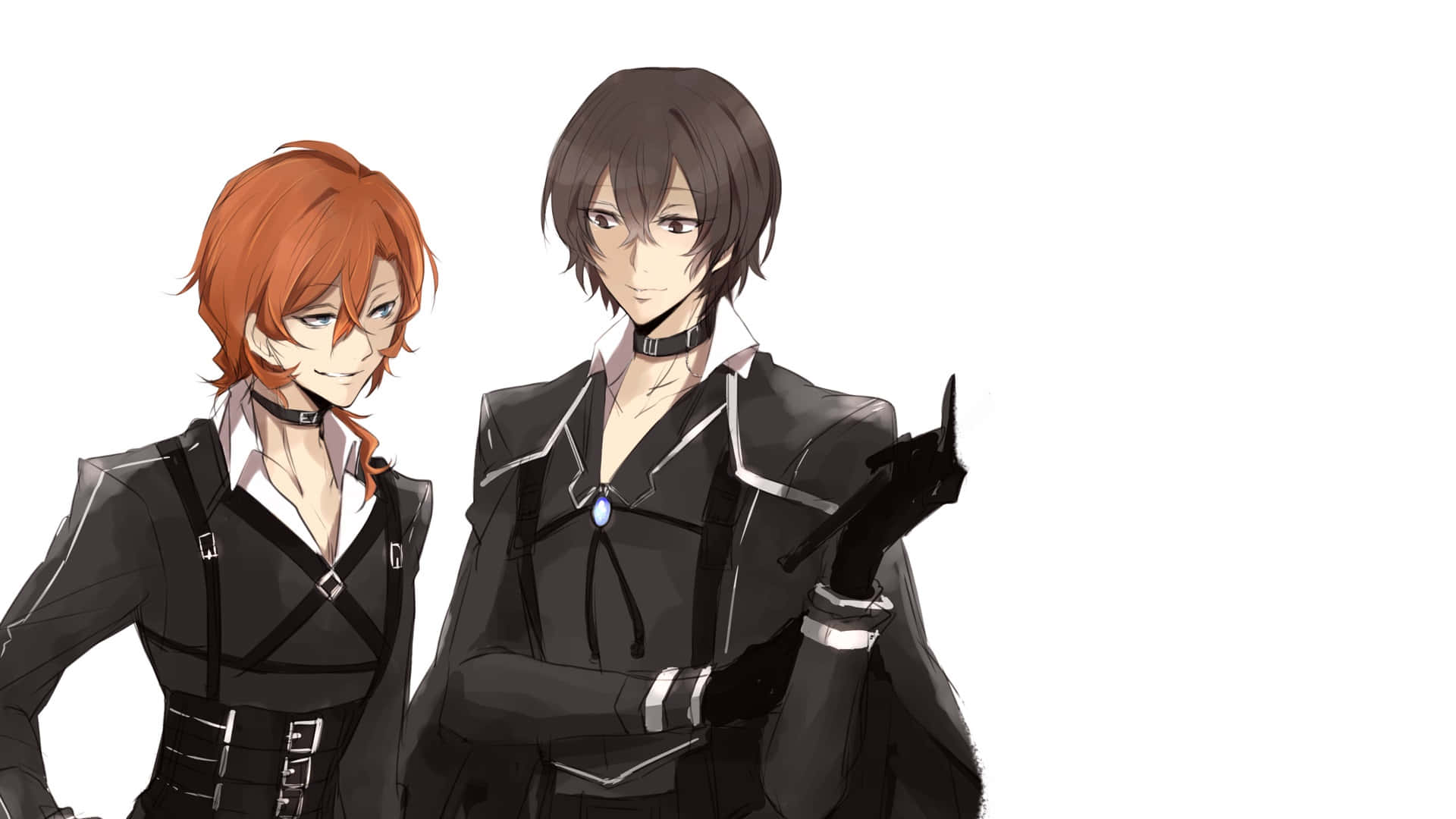 Chuya Nakahara, red hair, dark hair, Full HD Desktop Wallpaper