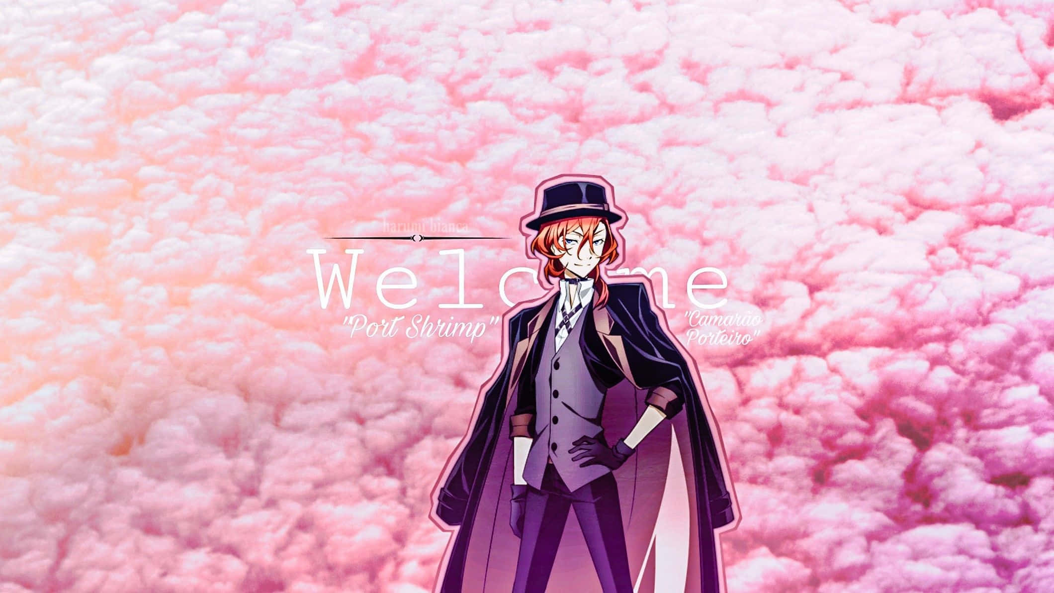 Chuya Nakahara, purple suit, top hat, Full HD Desktop Wallpaper