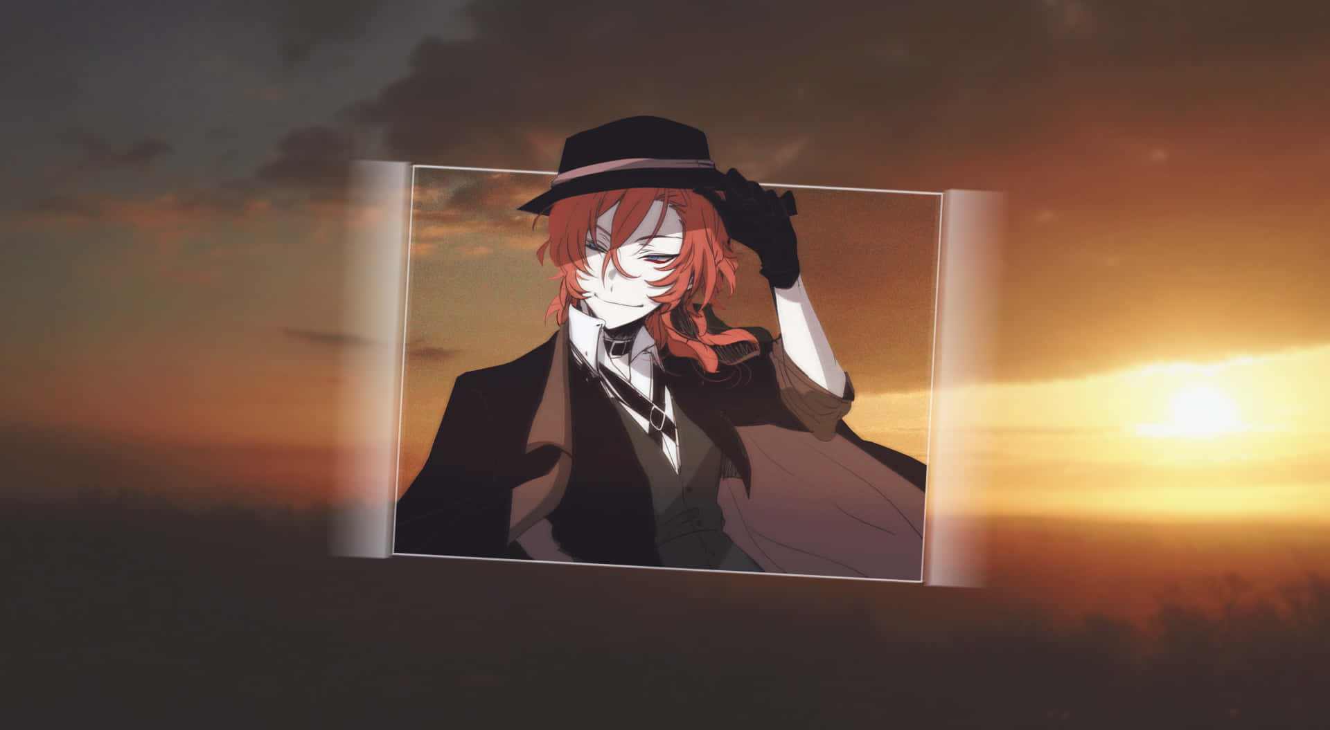 Chuya Nakahara, red-haired man, fedora, Full HD Desktop Wallpaper