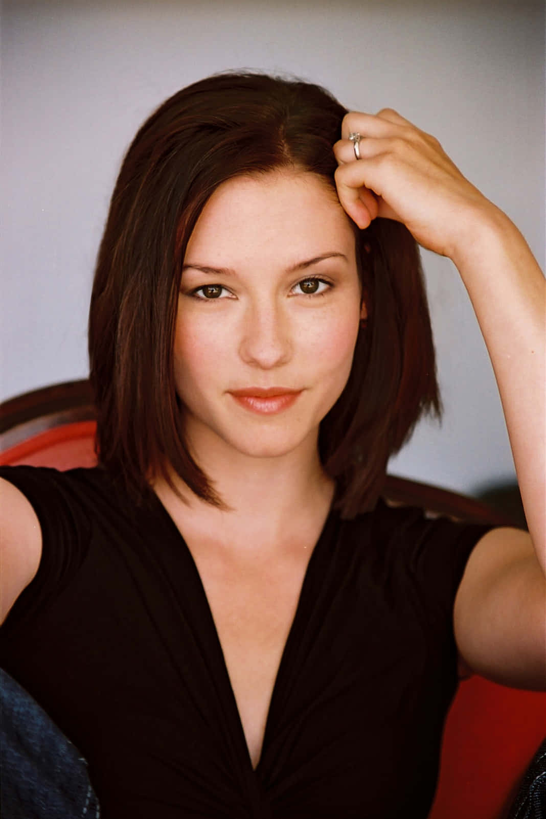 Chyler Leigh, dark hair, ring, HD Phone Wallpaper