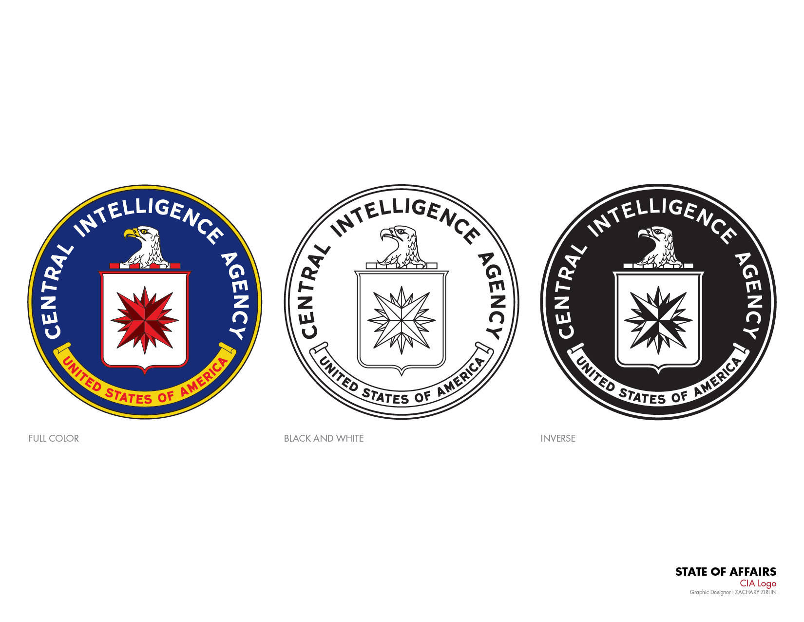 CIA, seal, black, HD Desktop Wallpaper