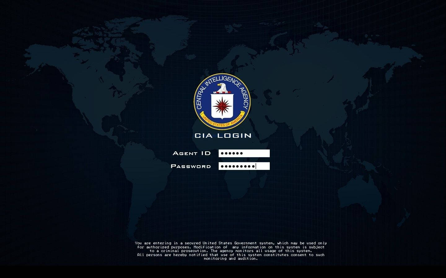 CIA, dark blue, digital login screen, HD Desktop Wallpaper