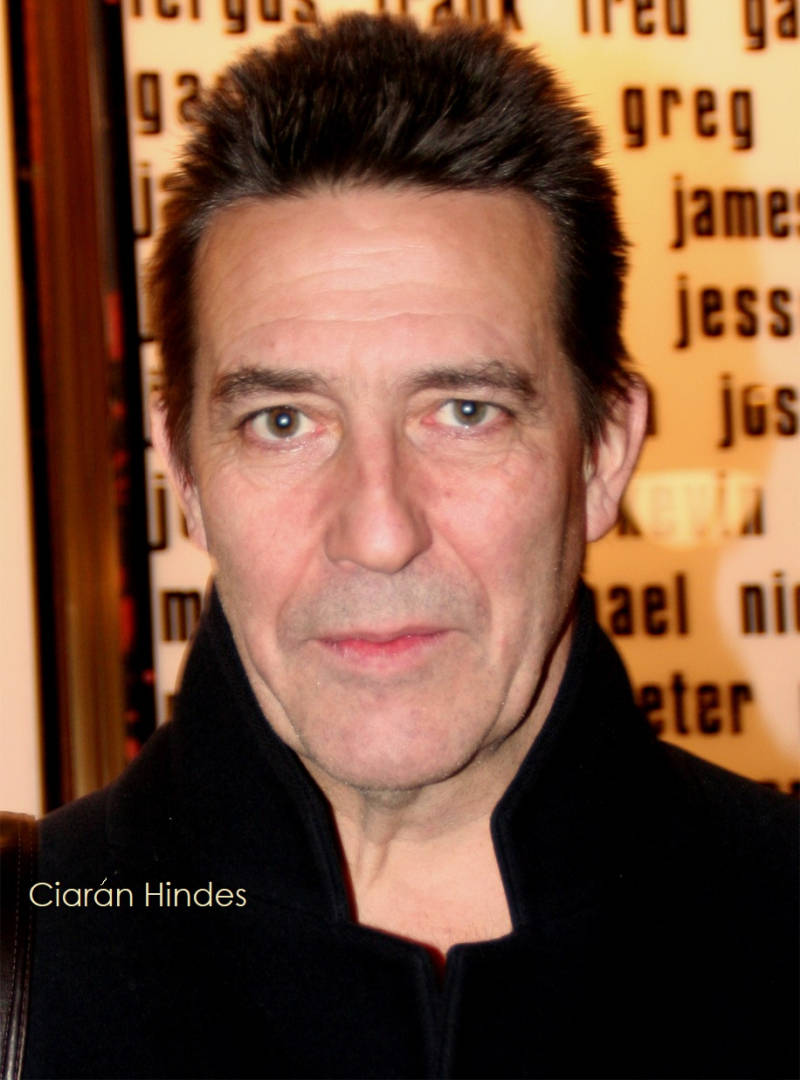 Ciarán Hinds, black coat, dark hair, SD Phone Wallpaper