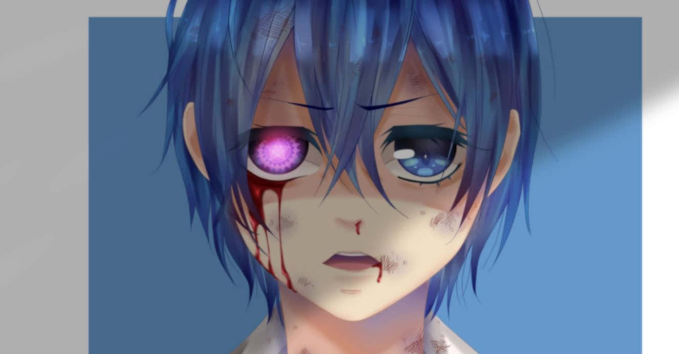 Ciel Phantomhive, blue-haired, mismatched eyes, HD Desktop Wallpaper
