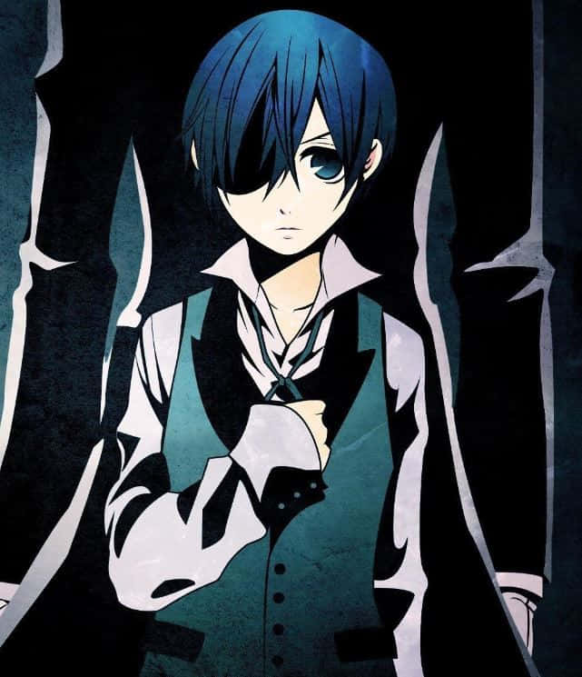 Ciel Phantomhive, blue-haired anime boy, Victorian outfit, SD Phone Wallpaper