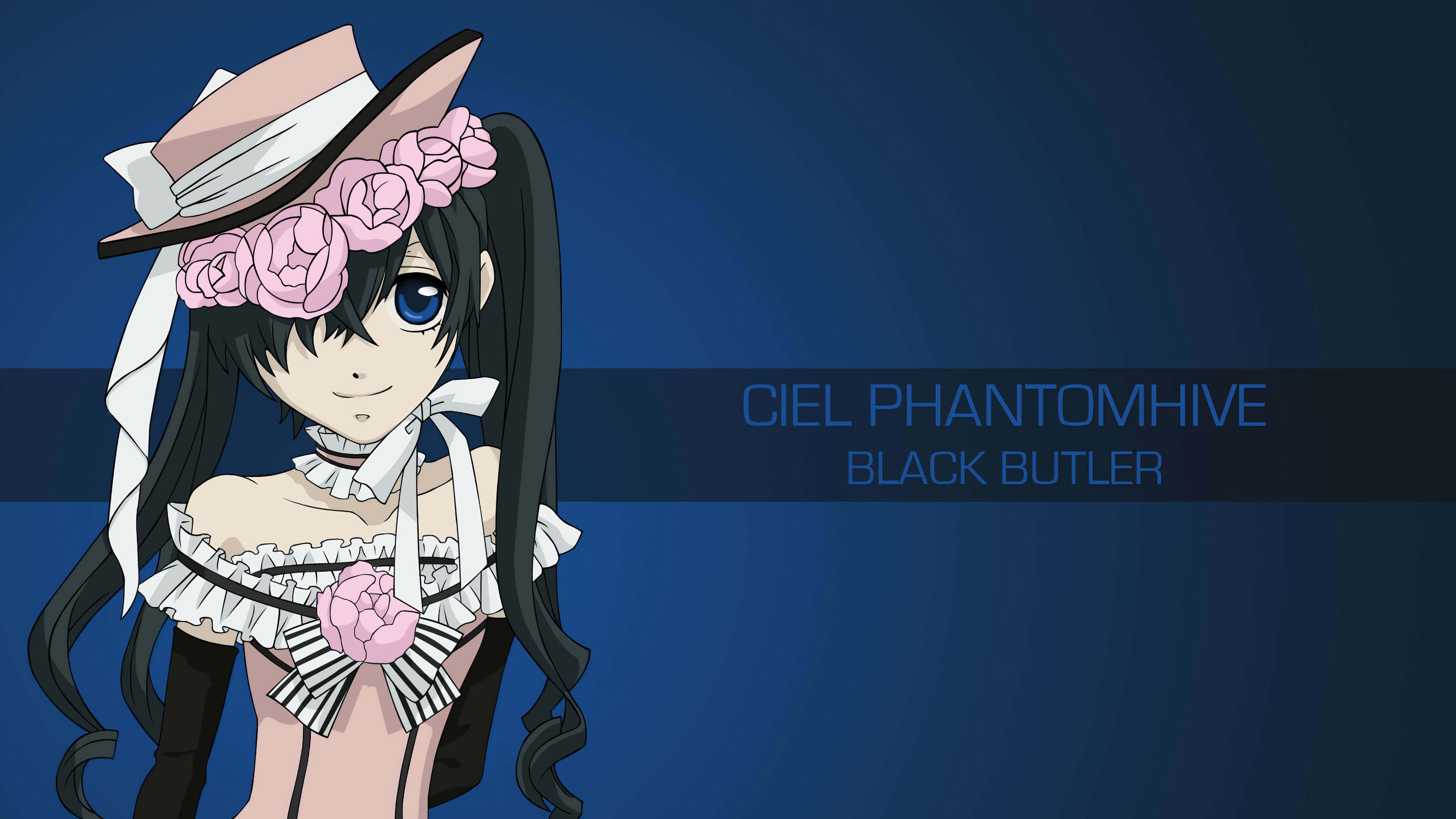 Ciel Phantomhive, black hair, blue eyes, 4K Desktop Wallpaper