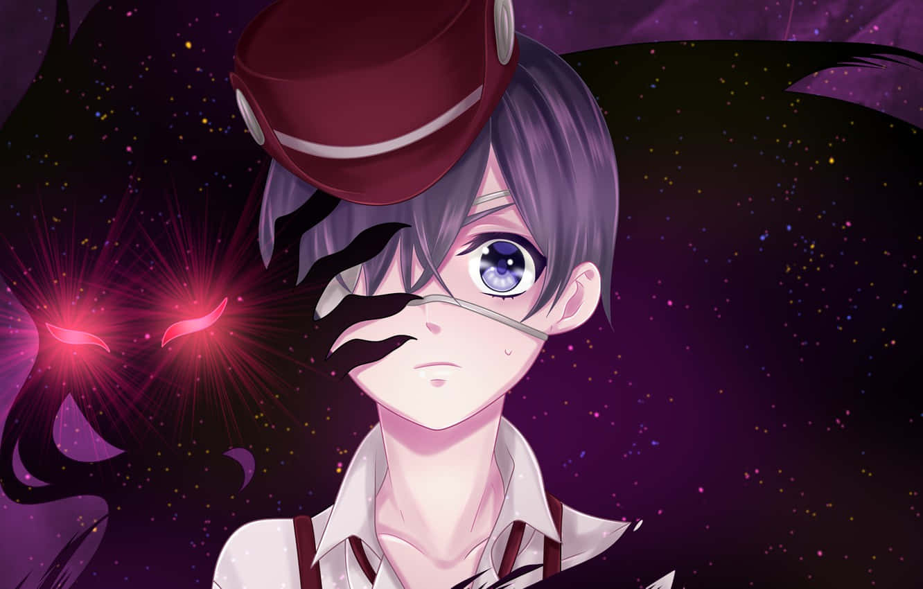 Ciel Phantomhive, purple-haired, red hat, HD Desktop Wallpaper