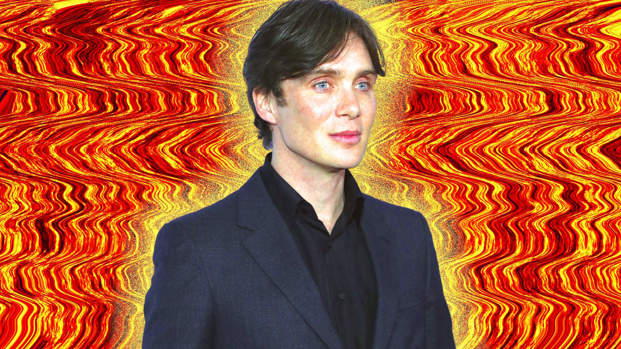 Cillian Murphy, orange, abstract art, Full HD Desktop Wallpaper