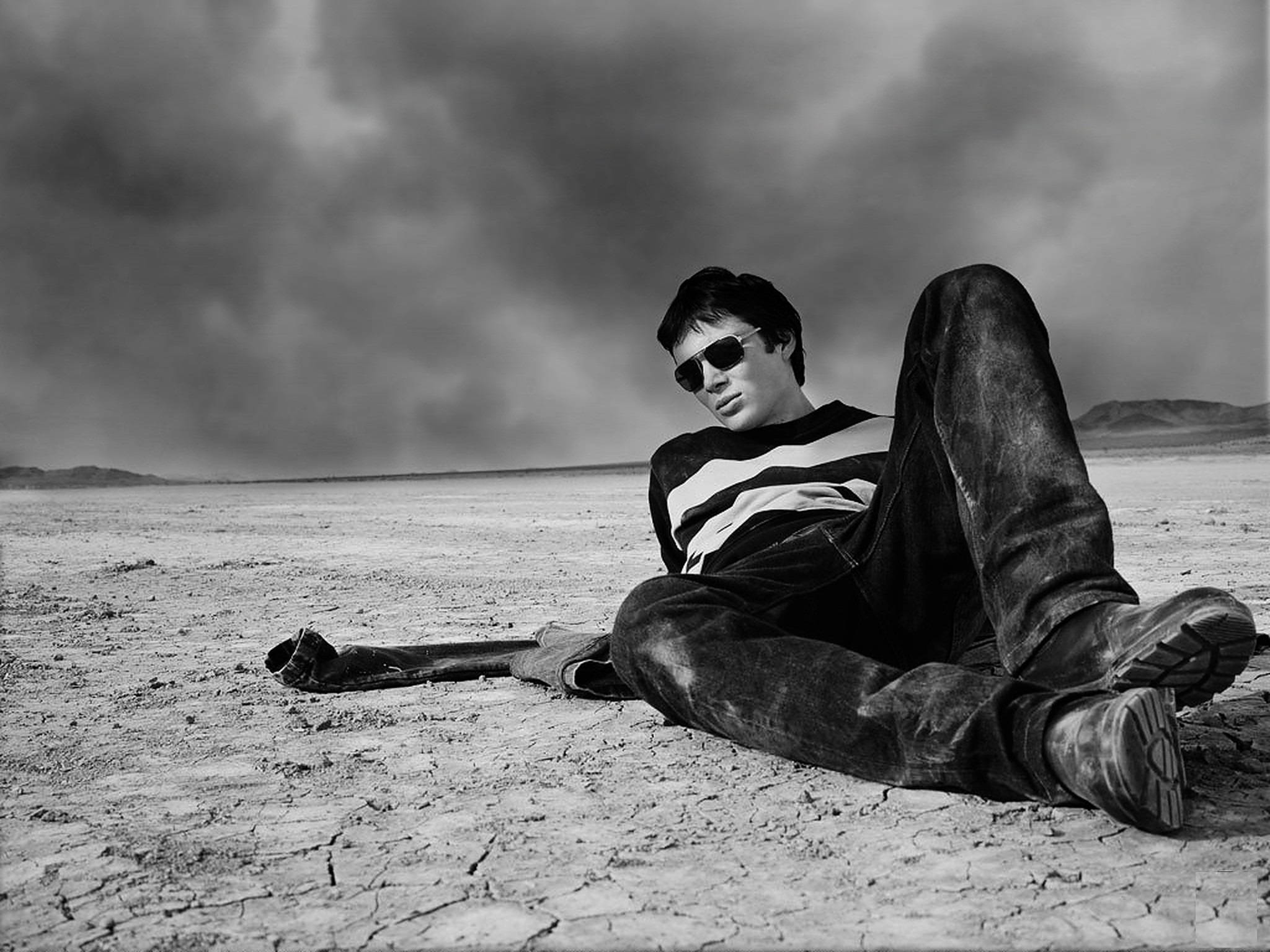 Cillian Murphy, desert, sunglasses, Full HD Desktop Wallpaper