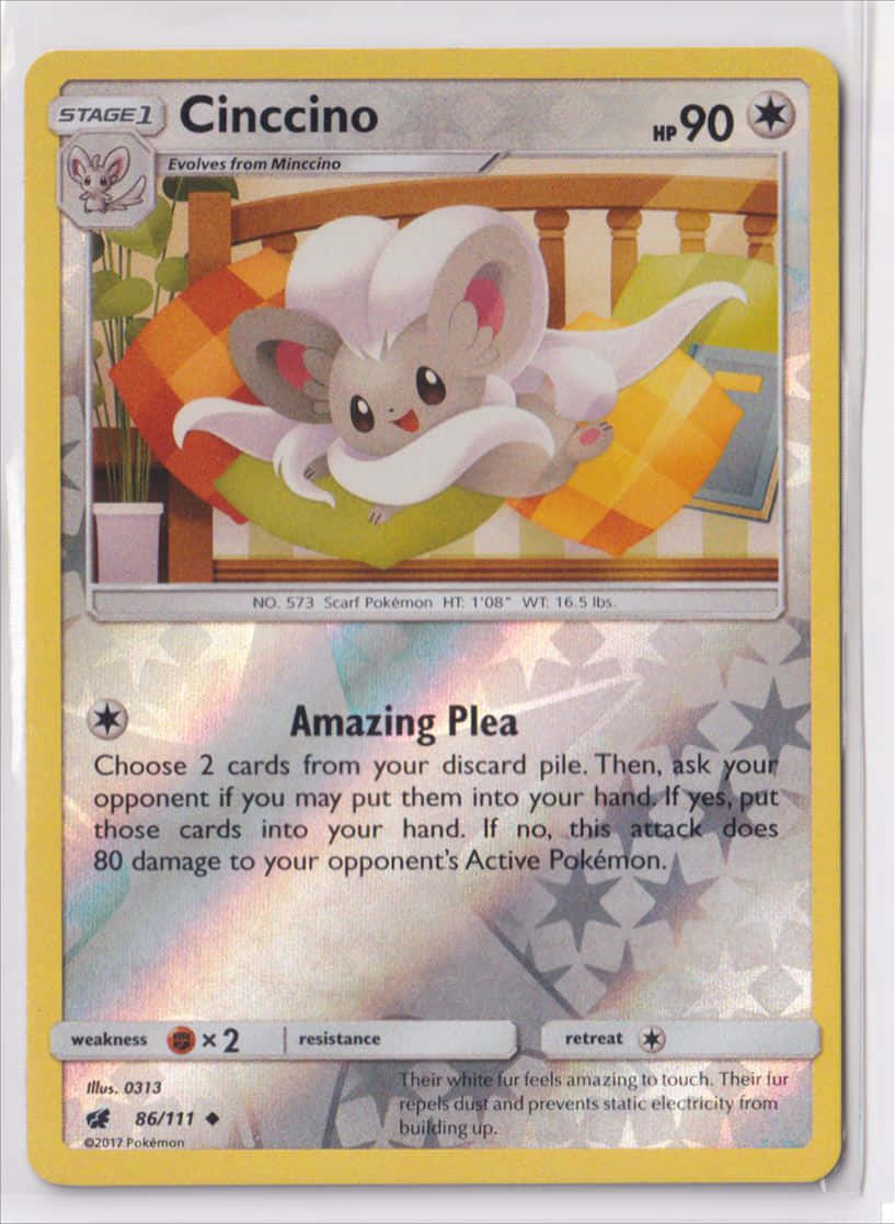 Cinccino, holographic stars, colorful checkered blanket, SD Phone Wallpaper