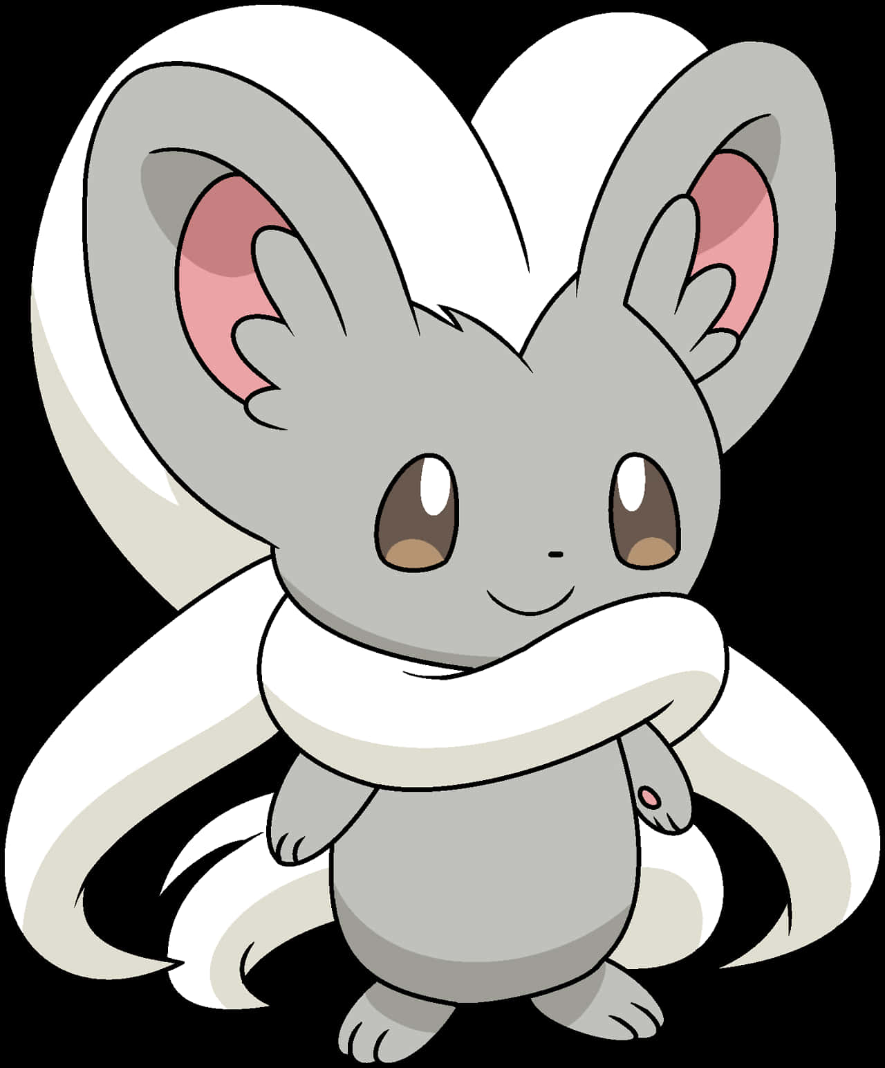 Cinccino, gray anime mouse, large ears, HD Phone Wallpaper