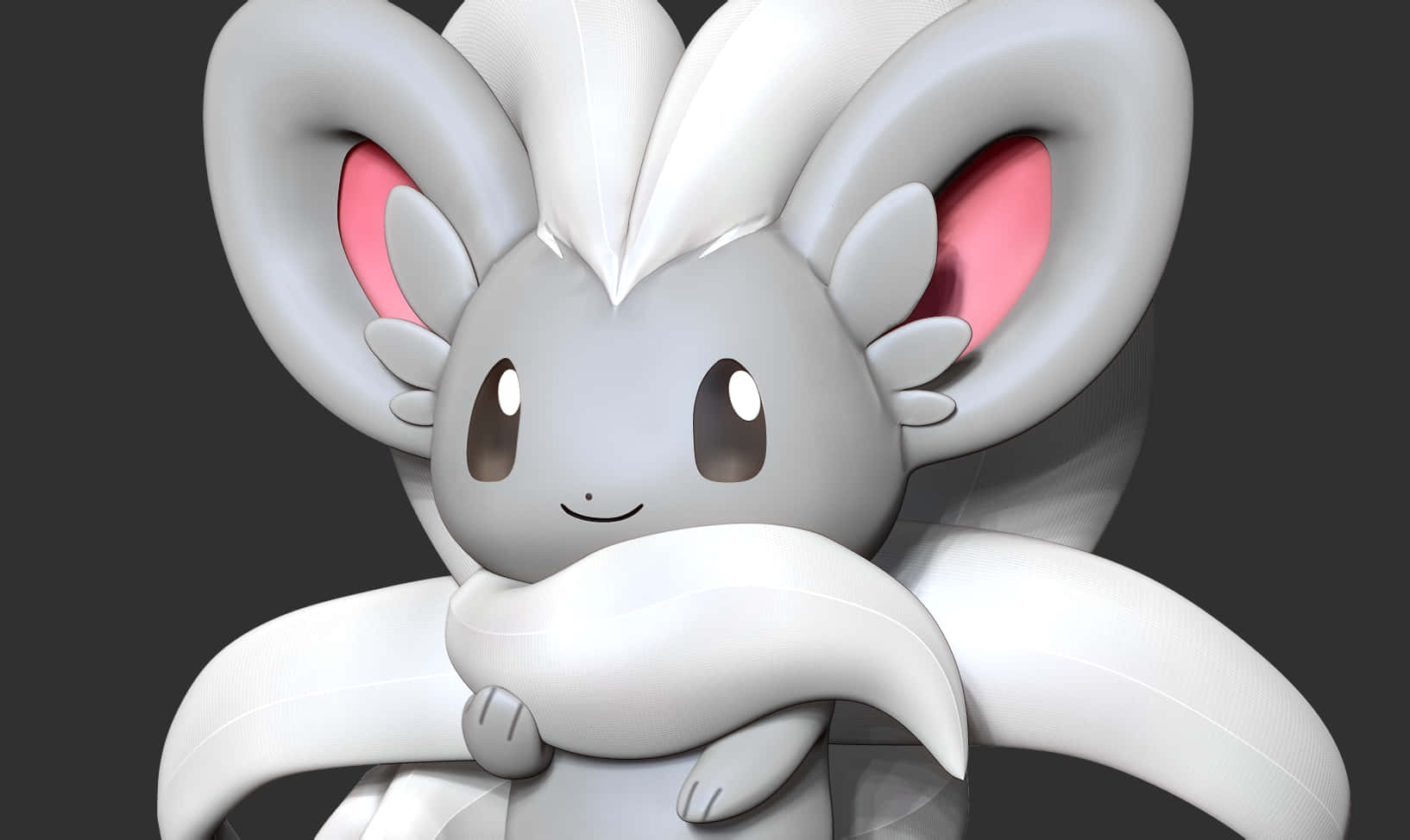Cinccino, gray anime-style, large ears, HD Desktop Wallpaper