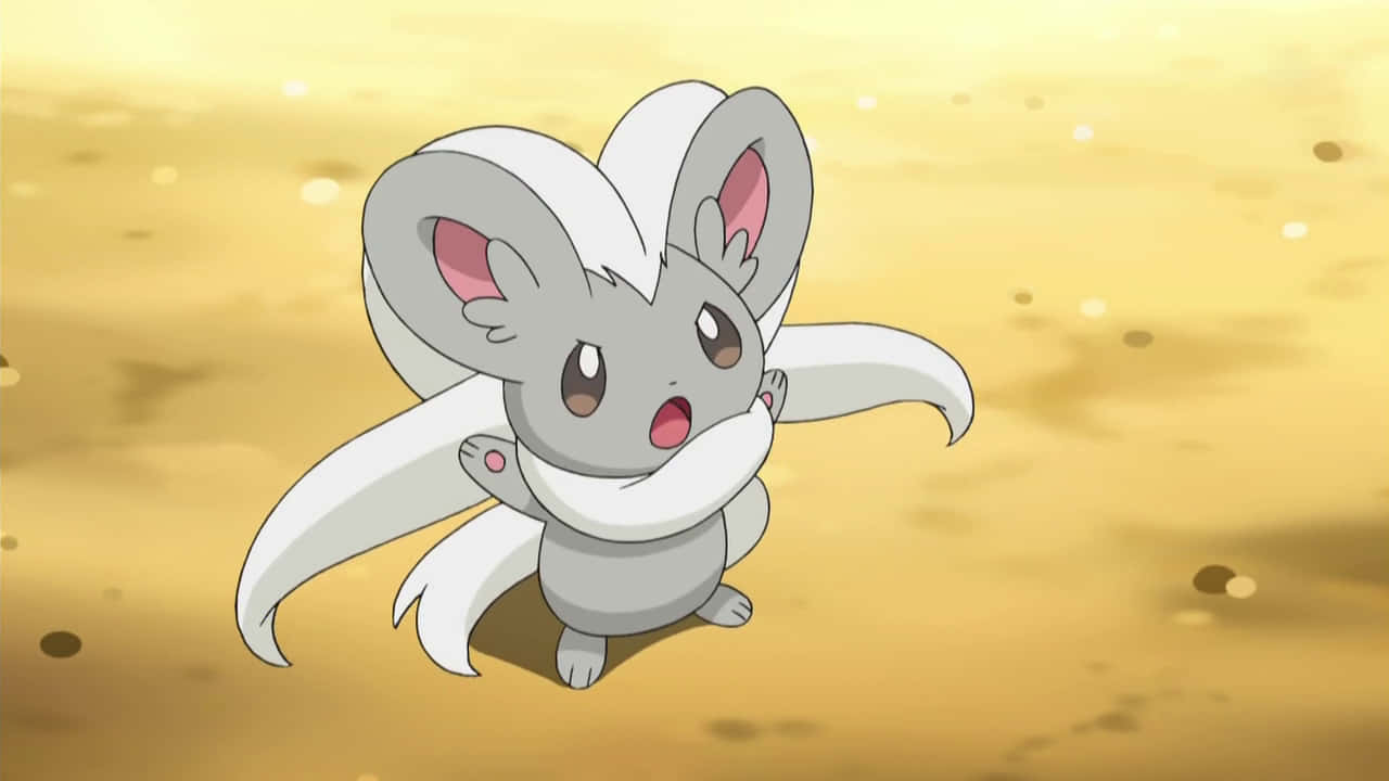 Cinccino, anime, gray and white, HD Desktop Wallpaper
