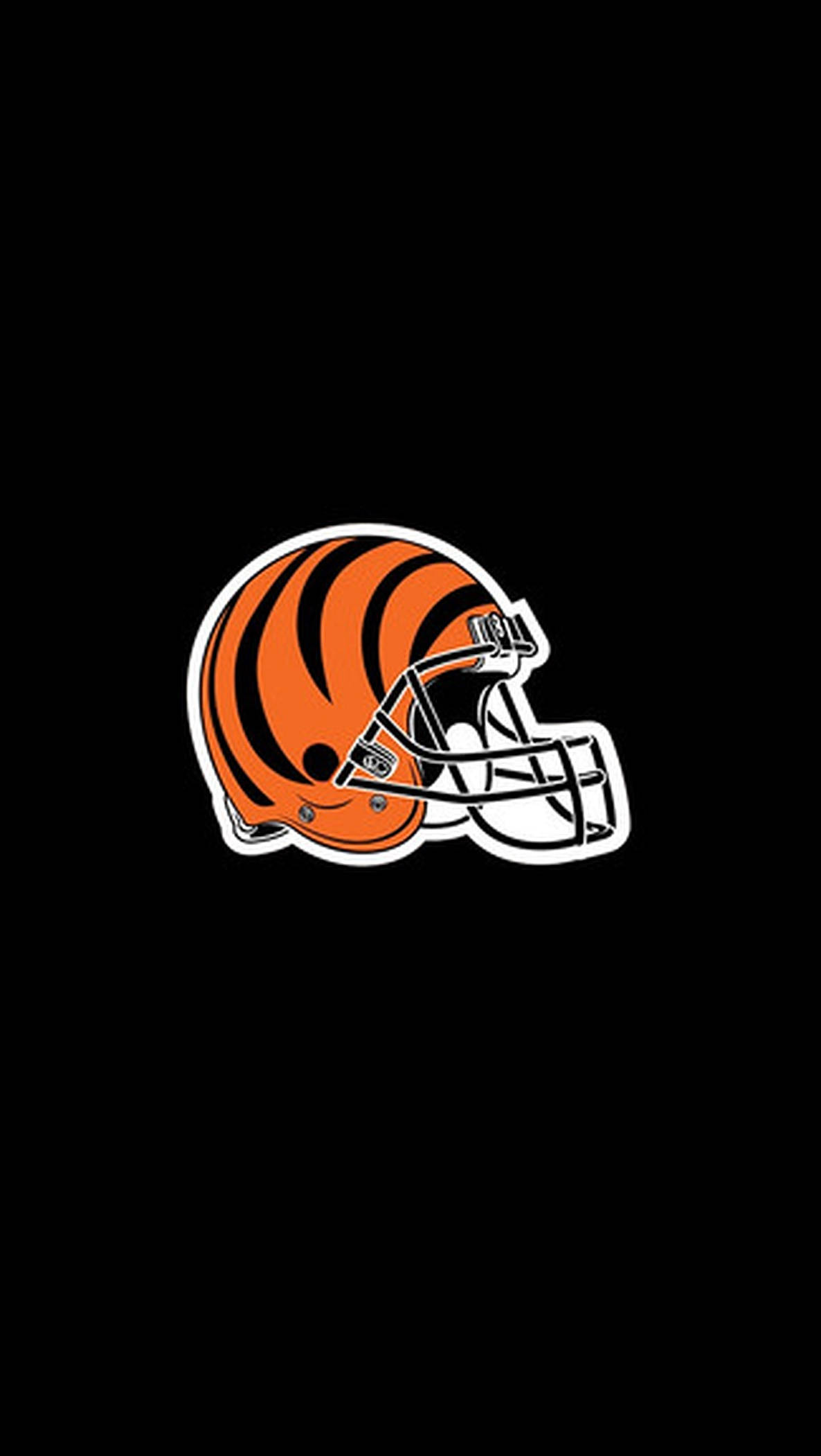 Cincinnati Bengals, helmet emblem, orange, Full HD Phone Wallpaper
