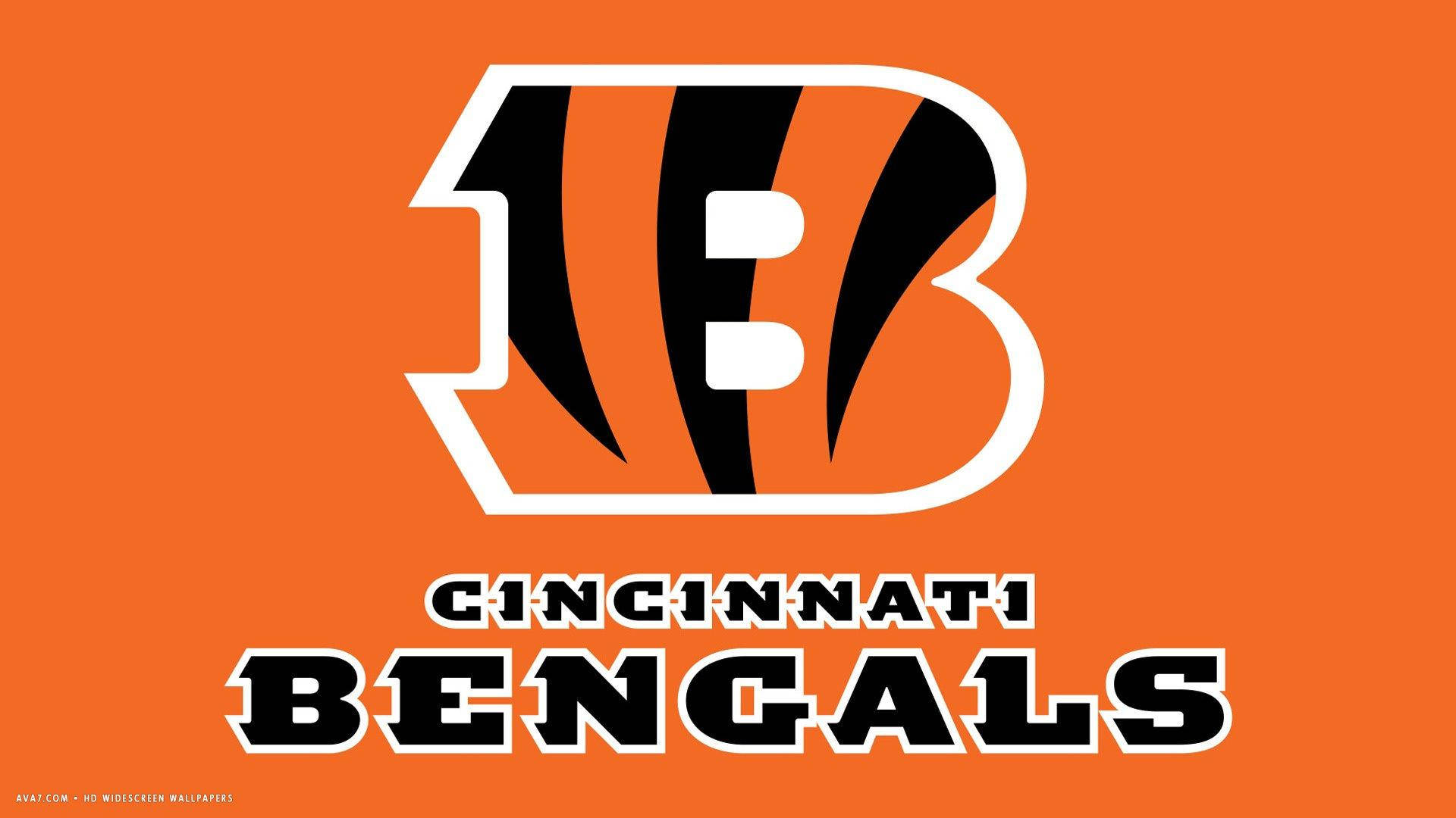 Cincinnati Bengals, team logo, black and orange tiger stripes, Full HD Desktop Wallpaper