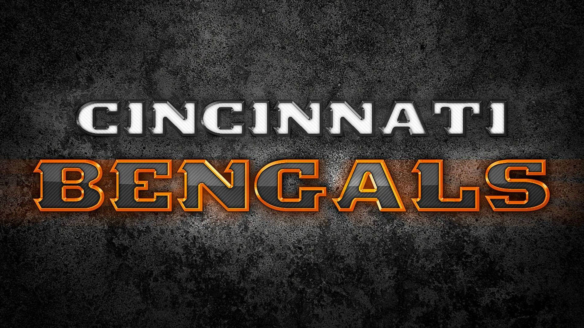 Cincinnati Bengals, metallic silver, fiery orange, Full HD Desktop Wallpaper