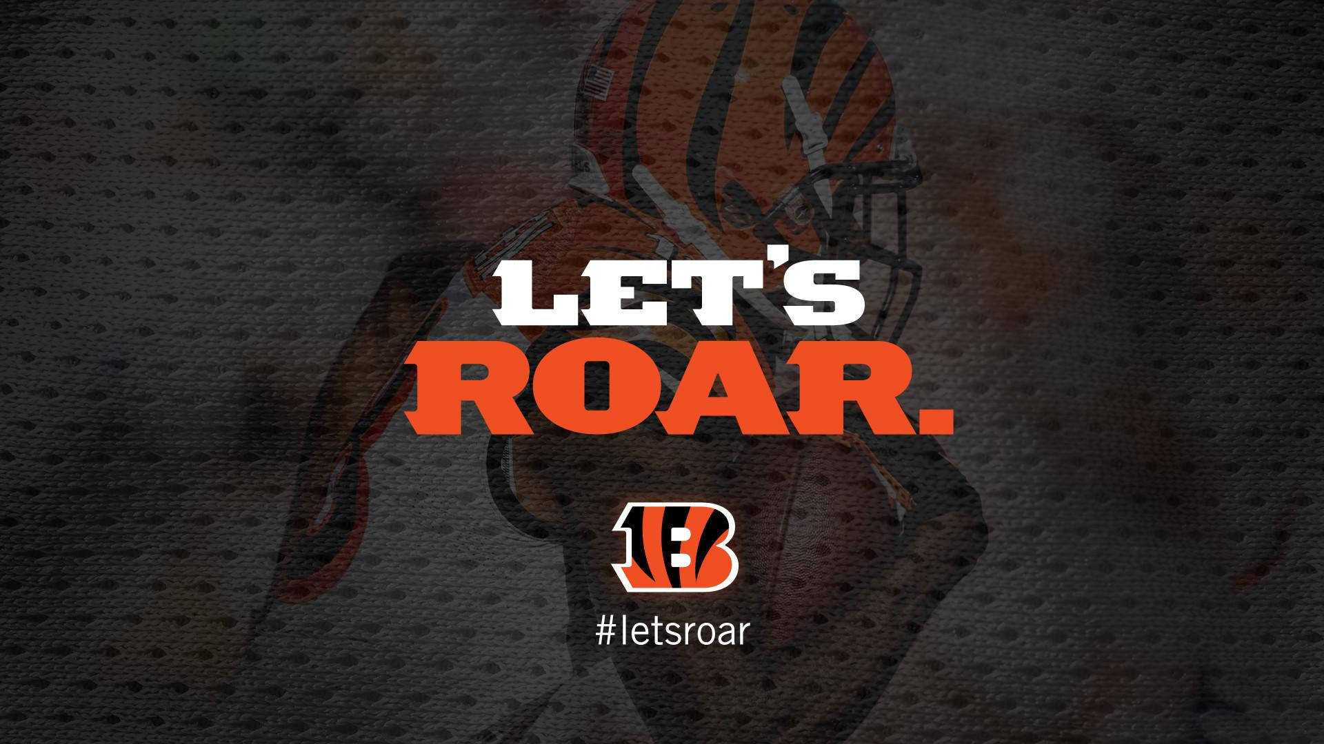 Cincinnati Bengals, orange and black gear, LET'S ROAR, Full HD Desktop Wallpaper