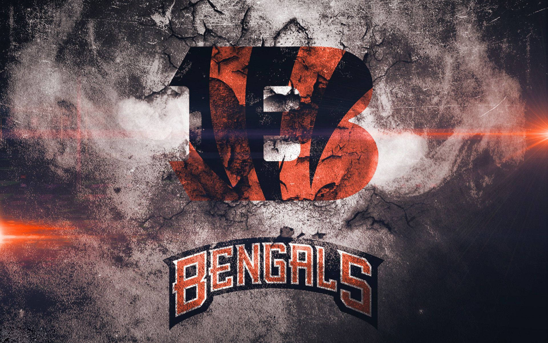 Cincinnati Bengals, concrete wall, Bengals logo, Full HD Desktop Wallpaper