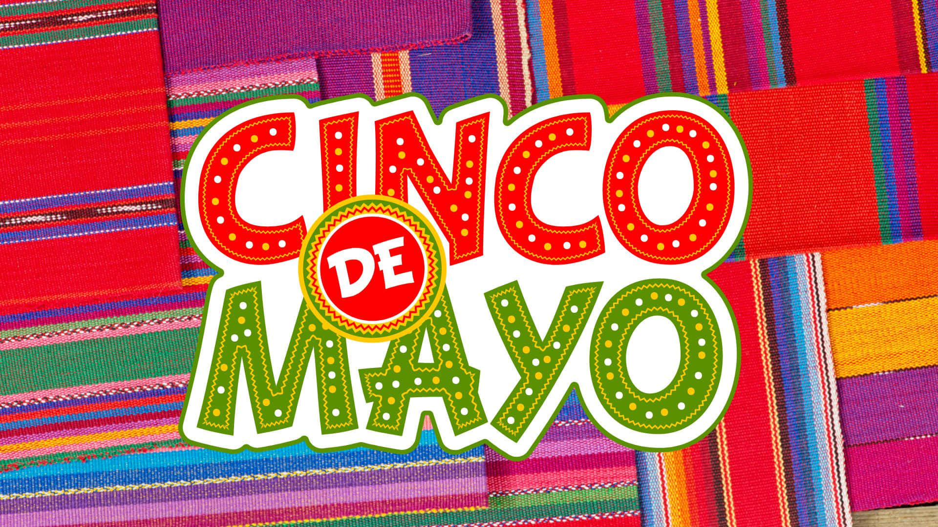 Cinco de Mayo, red and green, white polka dots, Full HD Desktop Wallpaper