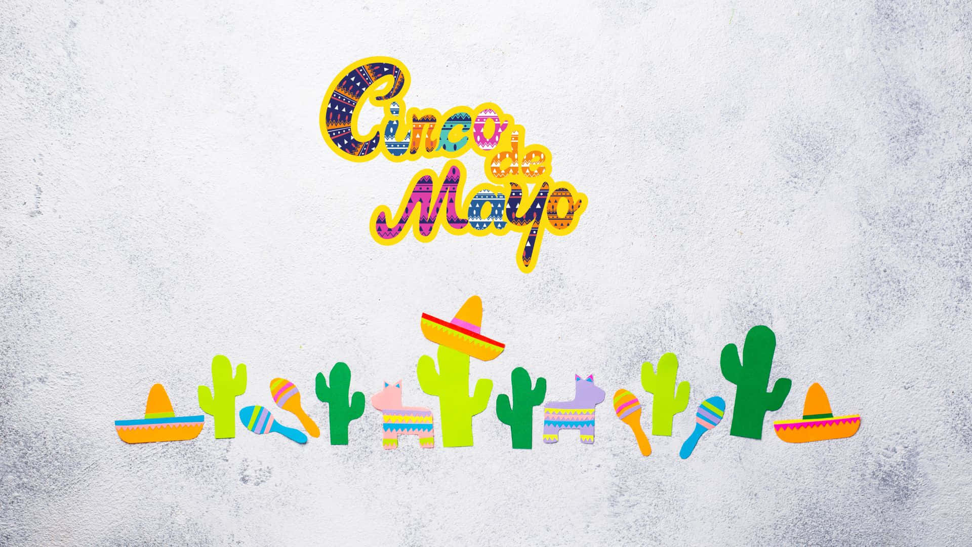Cinco de Mayo, sombreros, cacti, Full HD Desktop Wallpaper