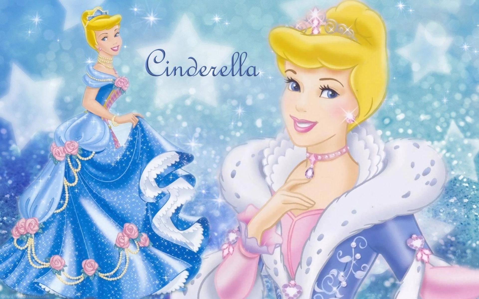Cinderella, blue ball gown, winter coat, Full HD Desktop Wallpaper
