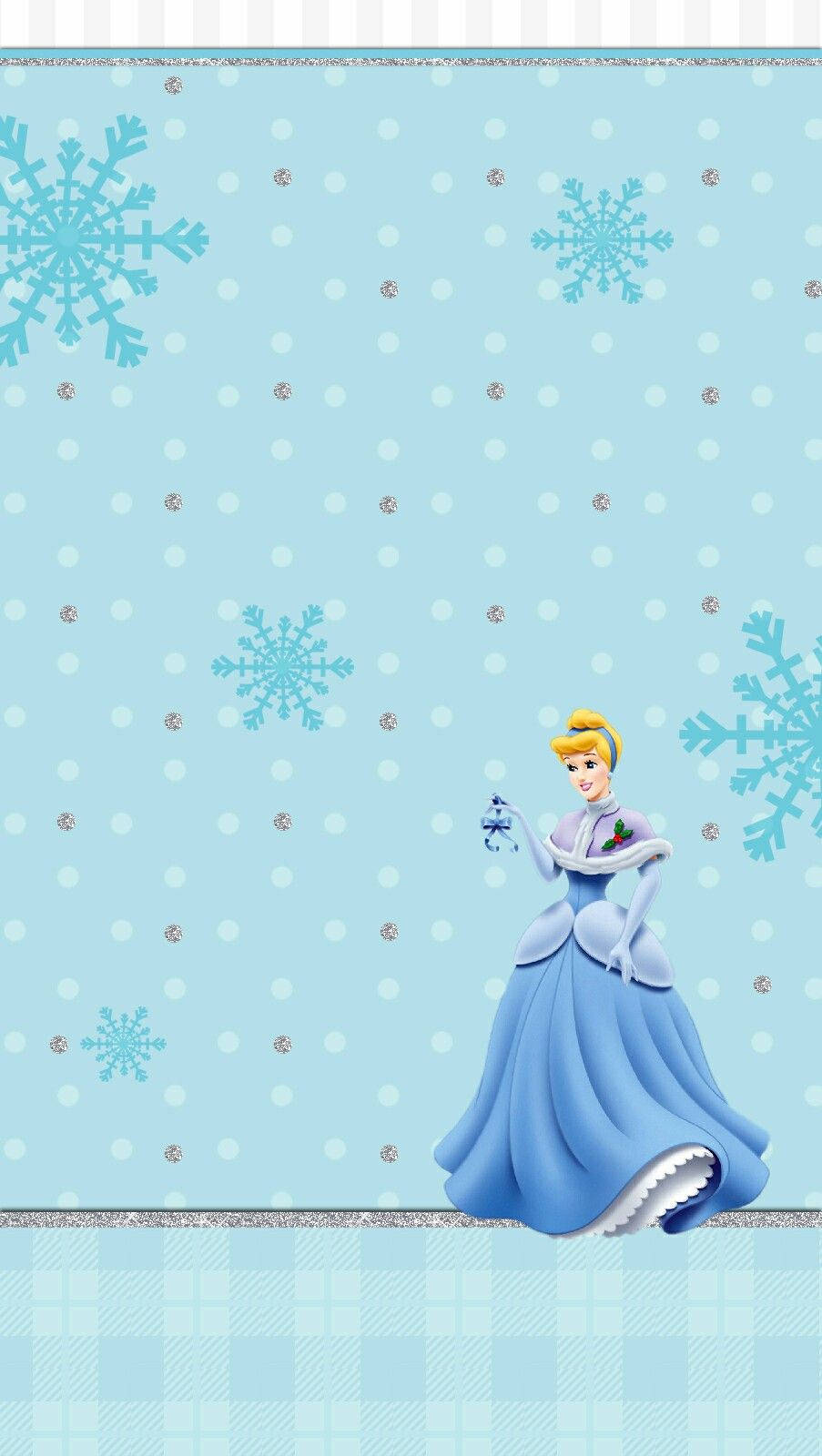 Cinderella, blue gown, light blue polka dot background, HD Phone Wallpaper