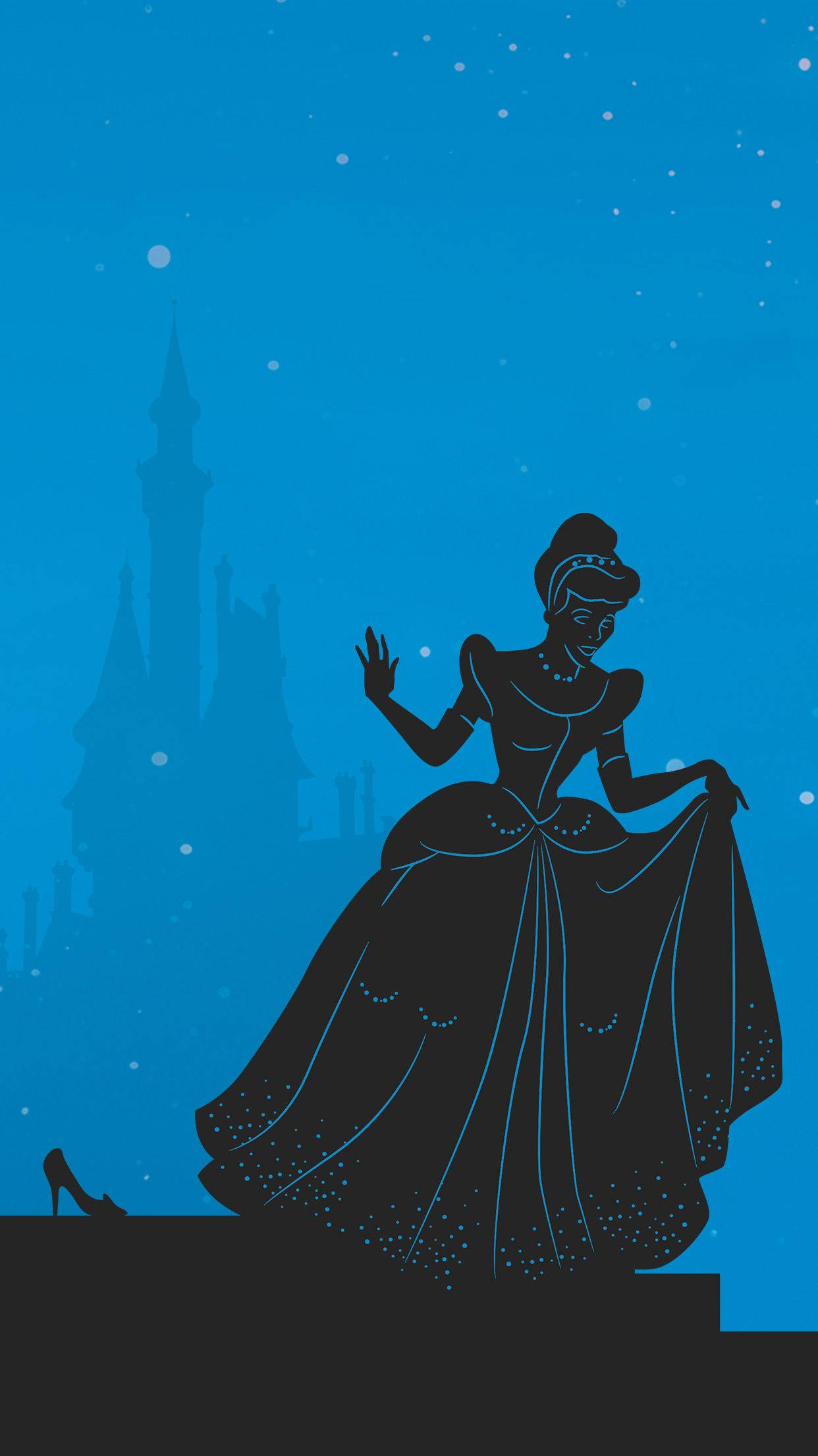 Cinderella, ball gown, castle, Full HD Phone Wallpaper