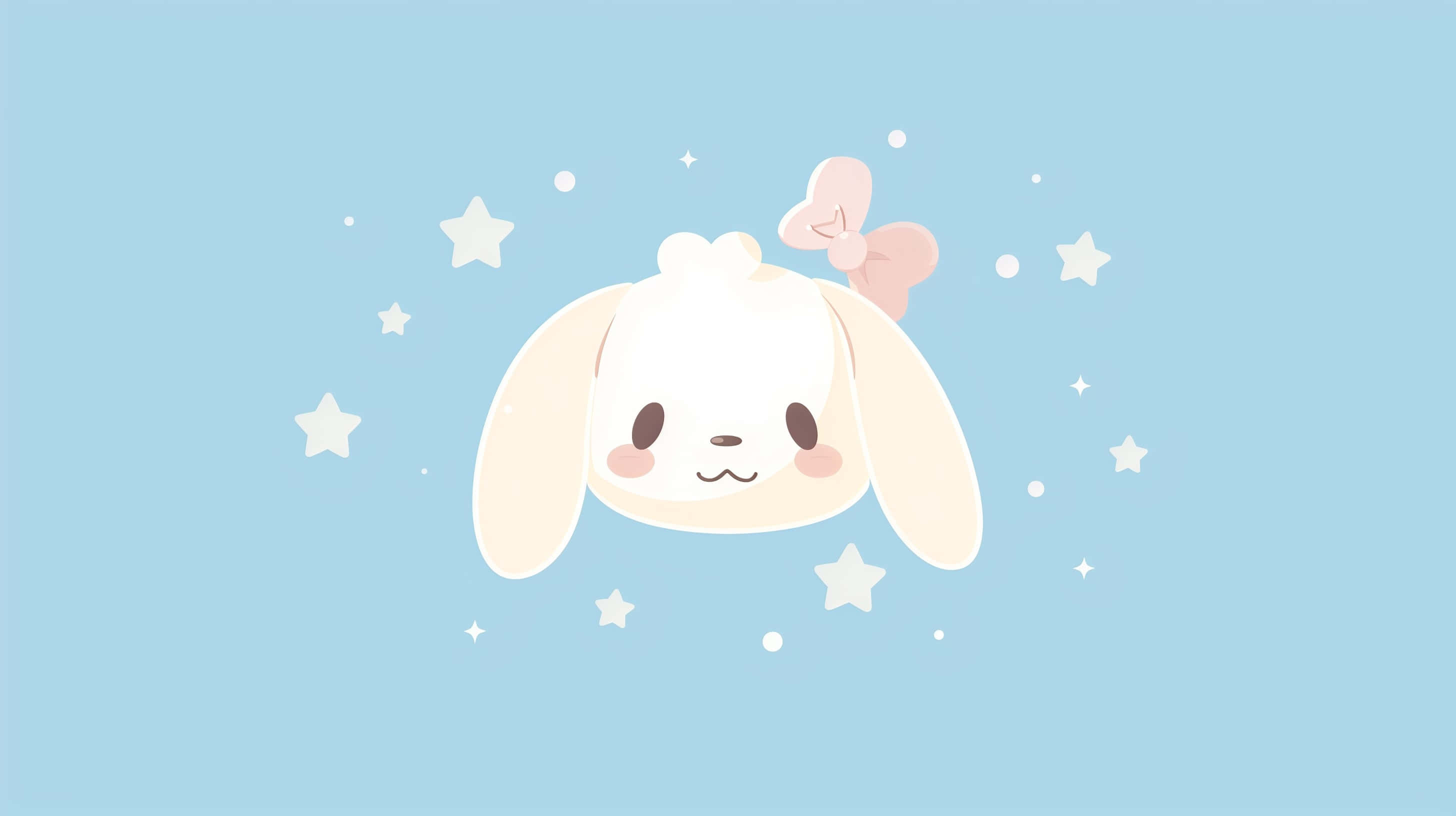 Cinnamoroll, white bunny, long ears, 2K Desktop Wallpaper