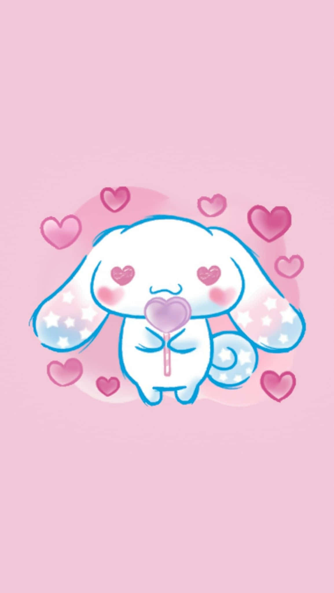 Cinnamoroll, white bunny, blue outlined ears, Full HD Phone Wallpaper