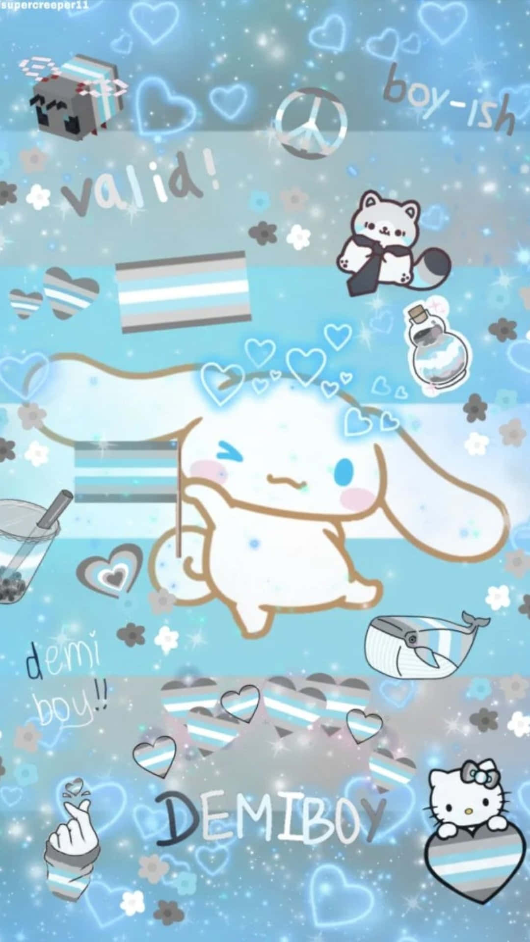 Cinnamoroll, demiboy, pastel blue, Full HD Phone Wallpaper
