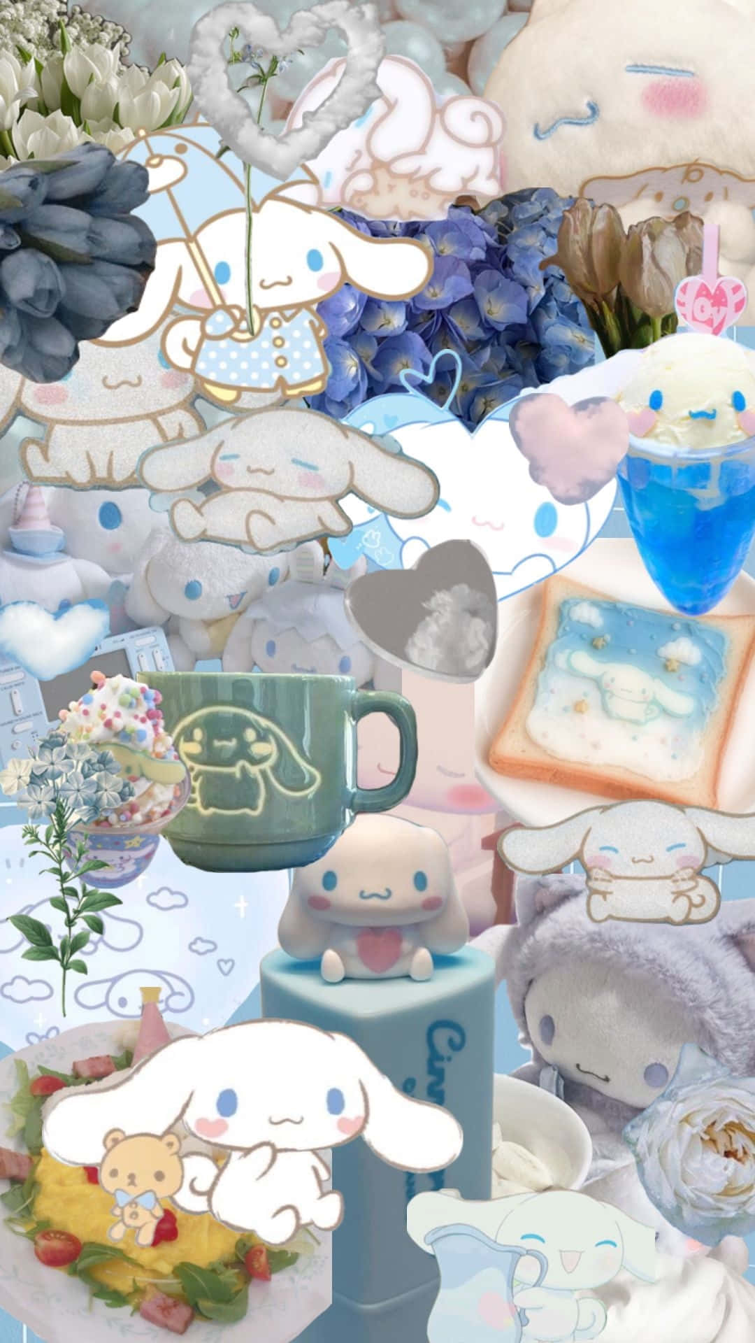 Cinnamoroll, pastel blue, white, Full HD Phone Wallpaper