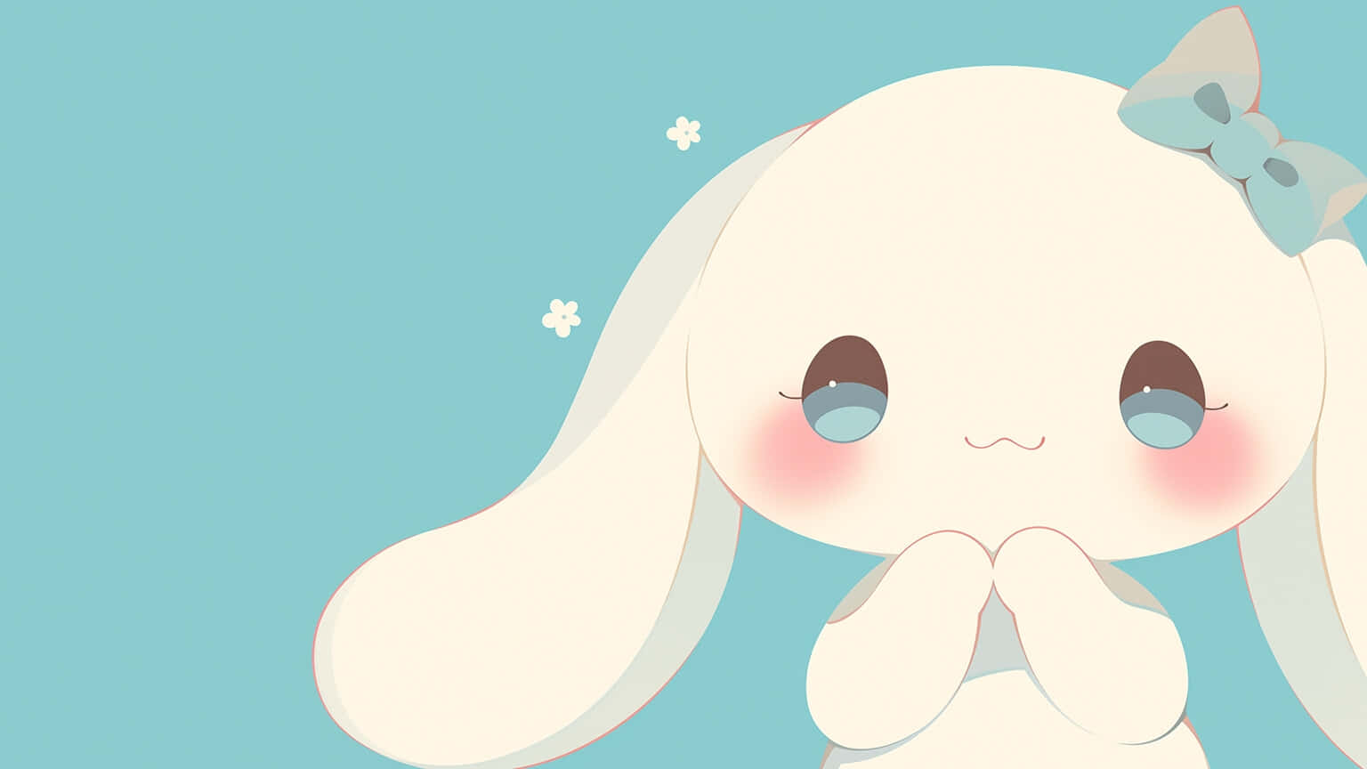Cinnamoroll, white bunny, long ears, HD Desktop Wallpaper