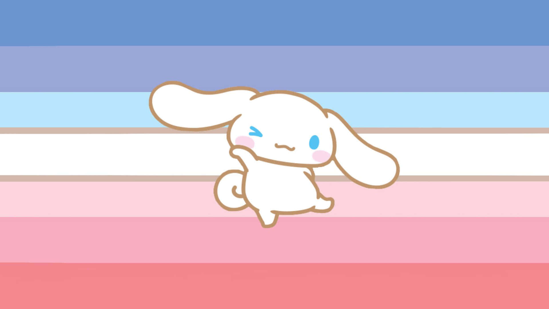Cinnamoroll, white bunny, long ears, Full HD Desktop Wallpaper