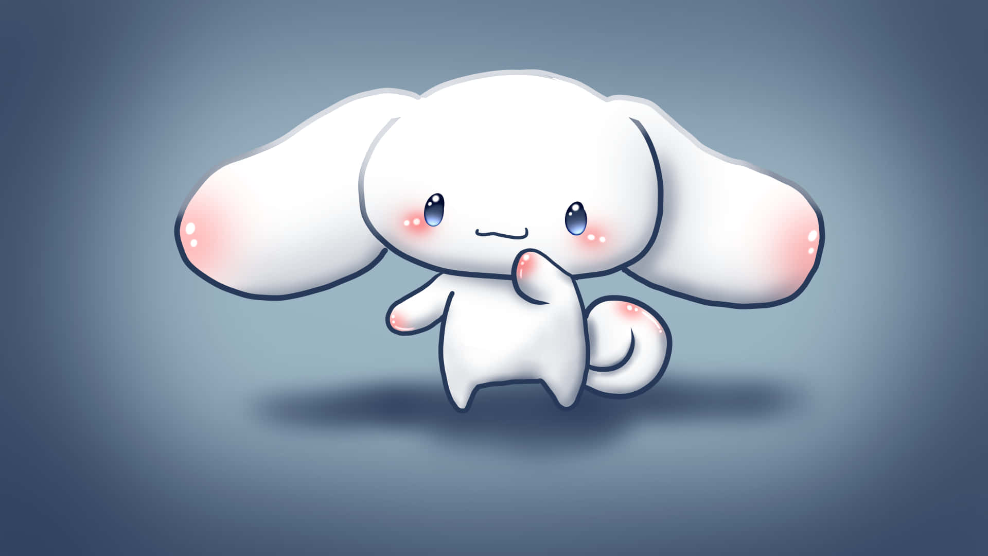 Cinnamoroll, white cartoon bunny, oversized ears, Full HD Desktop Wallpaper