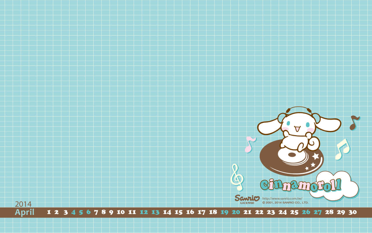 Cinnamoroll, cinnamon roll, musical notes, HD Desktop Wallpaper