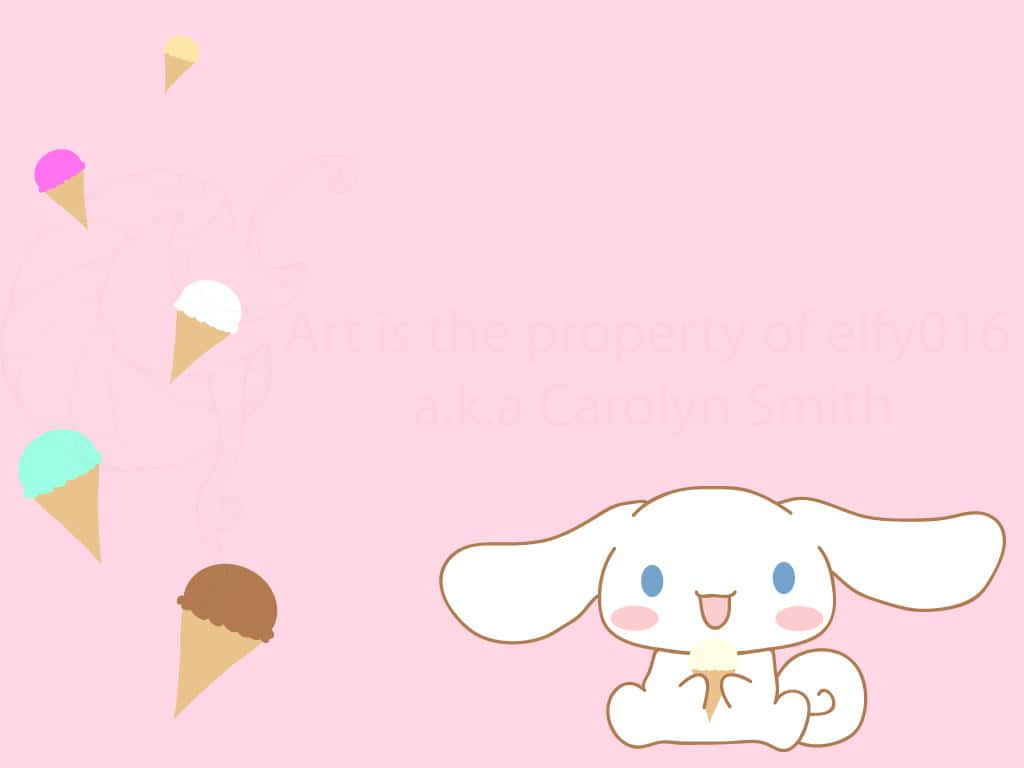 Cinnamoroll Laptop, white bunny, long ears, SD Desktop Wallpaper