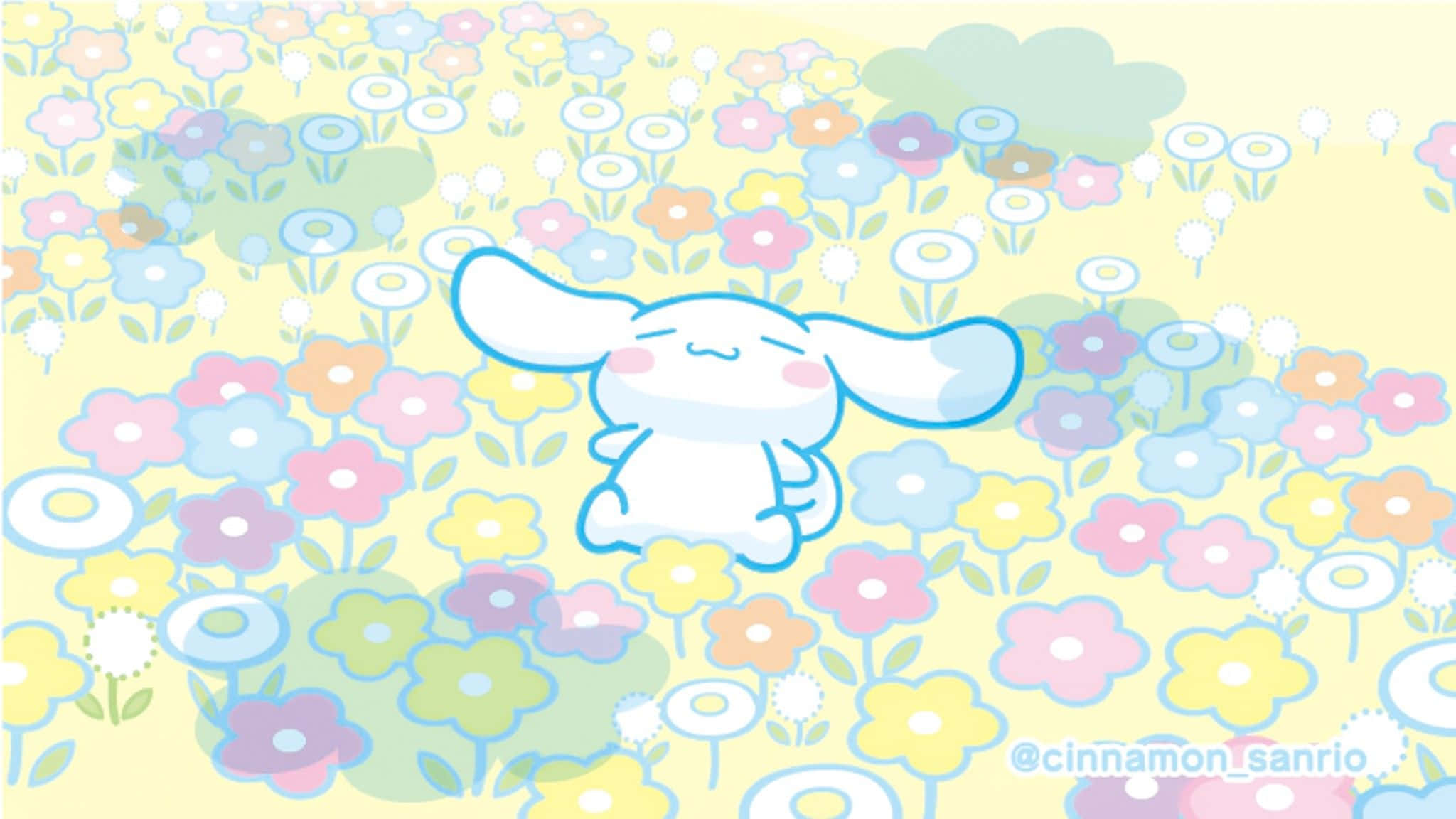 Cinnamoroll, laptop, white bunny, Full HD Desktop Wallpaper