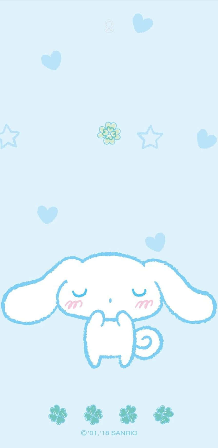 Cinnamoroll, white cartoon puppy, soft blue background, HD Phone Wallpaper