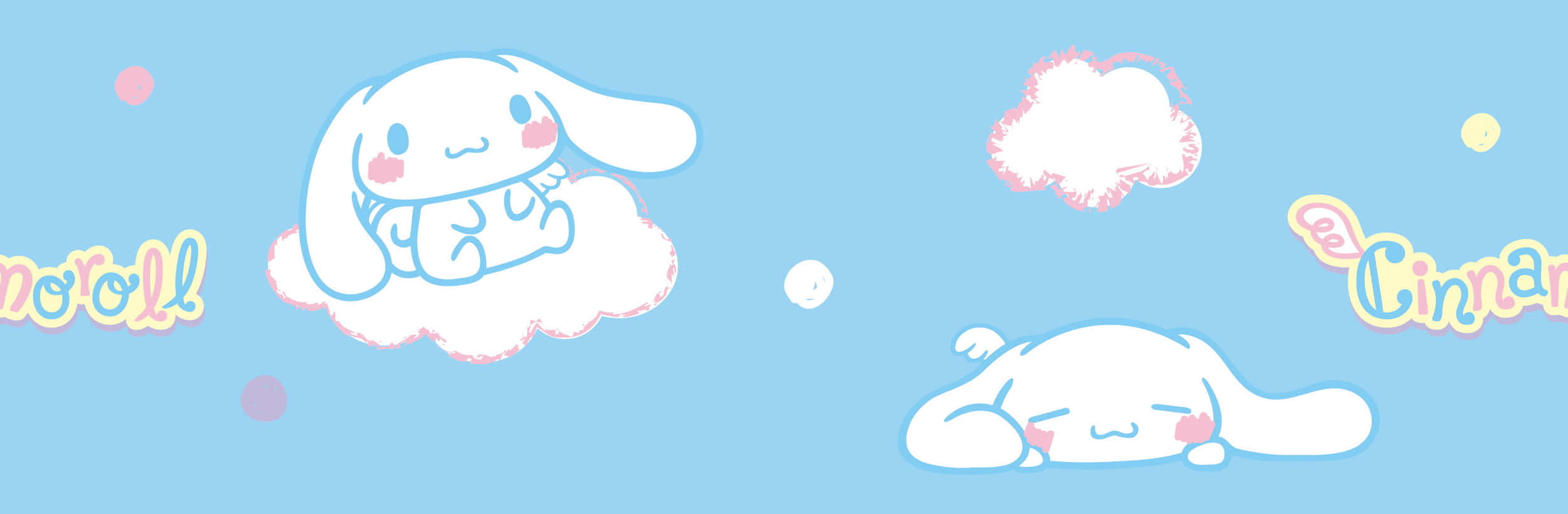 Cinnamoroll, white bunny, fluffy clouds, Full HD Desktop Wallpaper