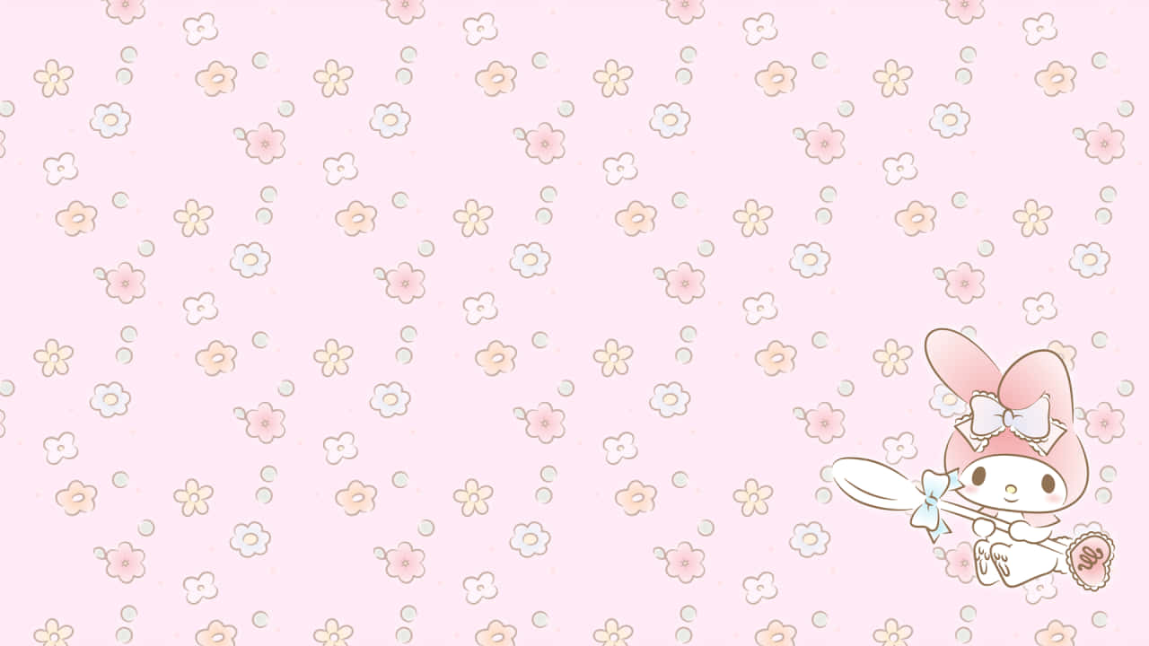 Cinnamoroll, pink bunny character, soft pink wallpaper, HD Desktop Wallpaper