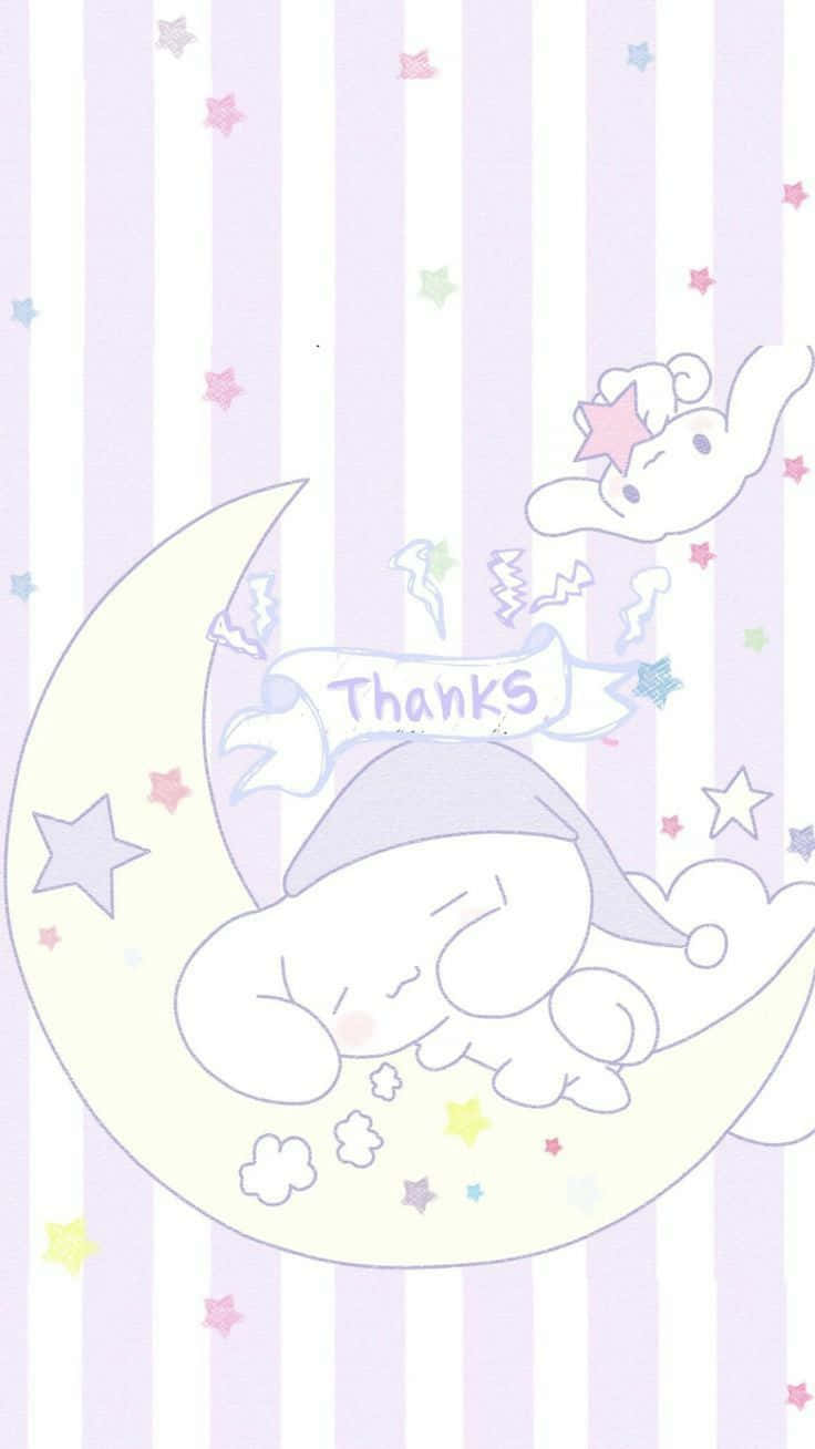 Cinnamoroll Phone, Cinnamoroll, crescent moon, HD Phone Wallpaper