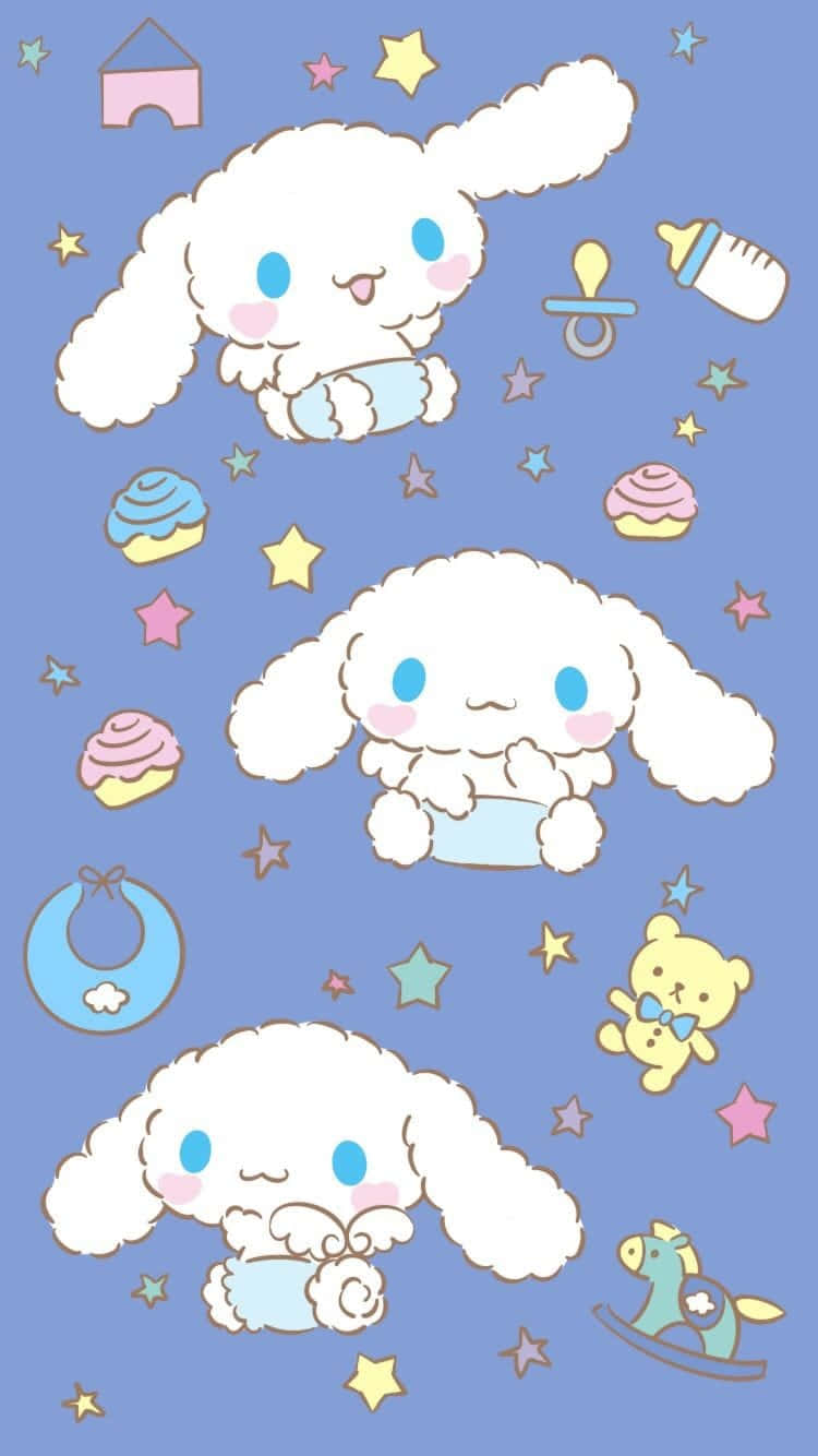 Cinnamoroll, white bunny characters, stars, HD Phone Wallpaper