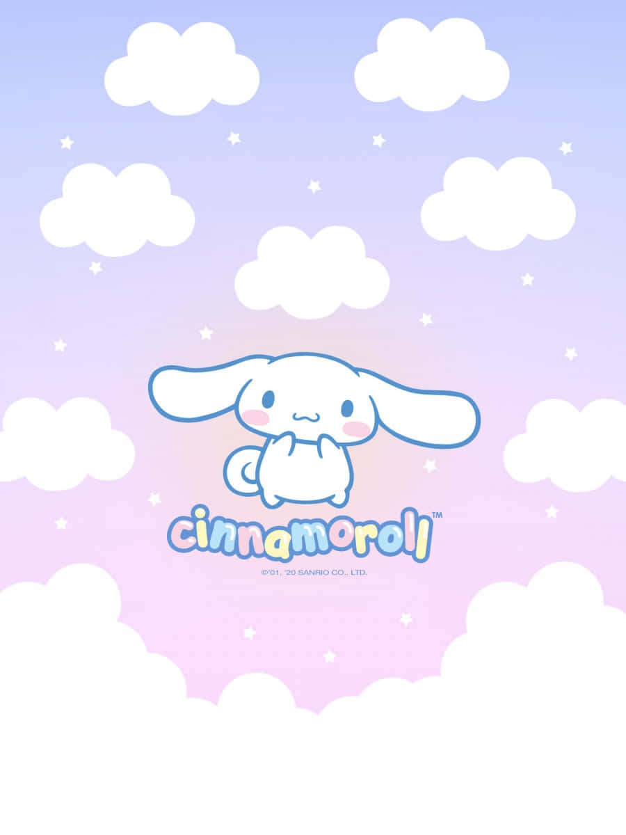 Cinnamoroll, clouds, twinkling stars, SD Phone Wallpaper