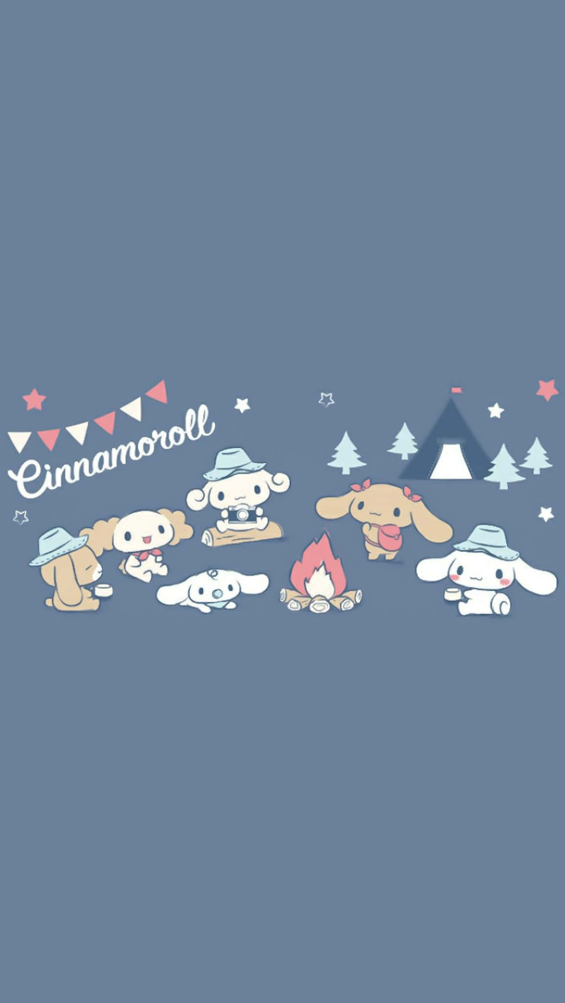 Cinnamoroll, Sanrio, campfire, Full HD Phone Wallpaper