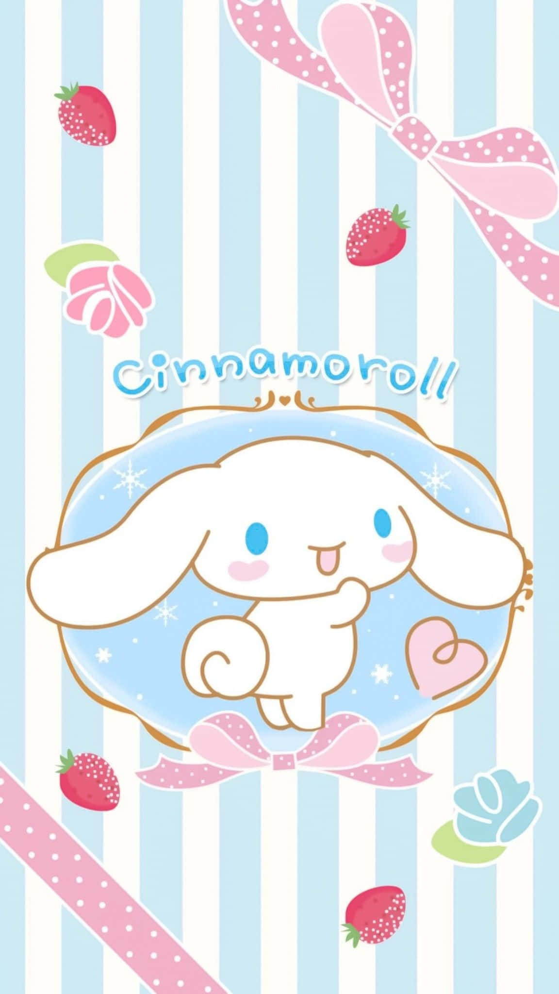 Cinnamoroll, Sanrio, blue circle, Full HD Phone Wallpaper