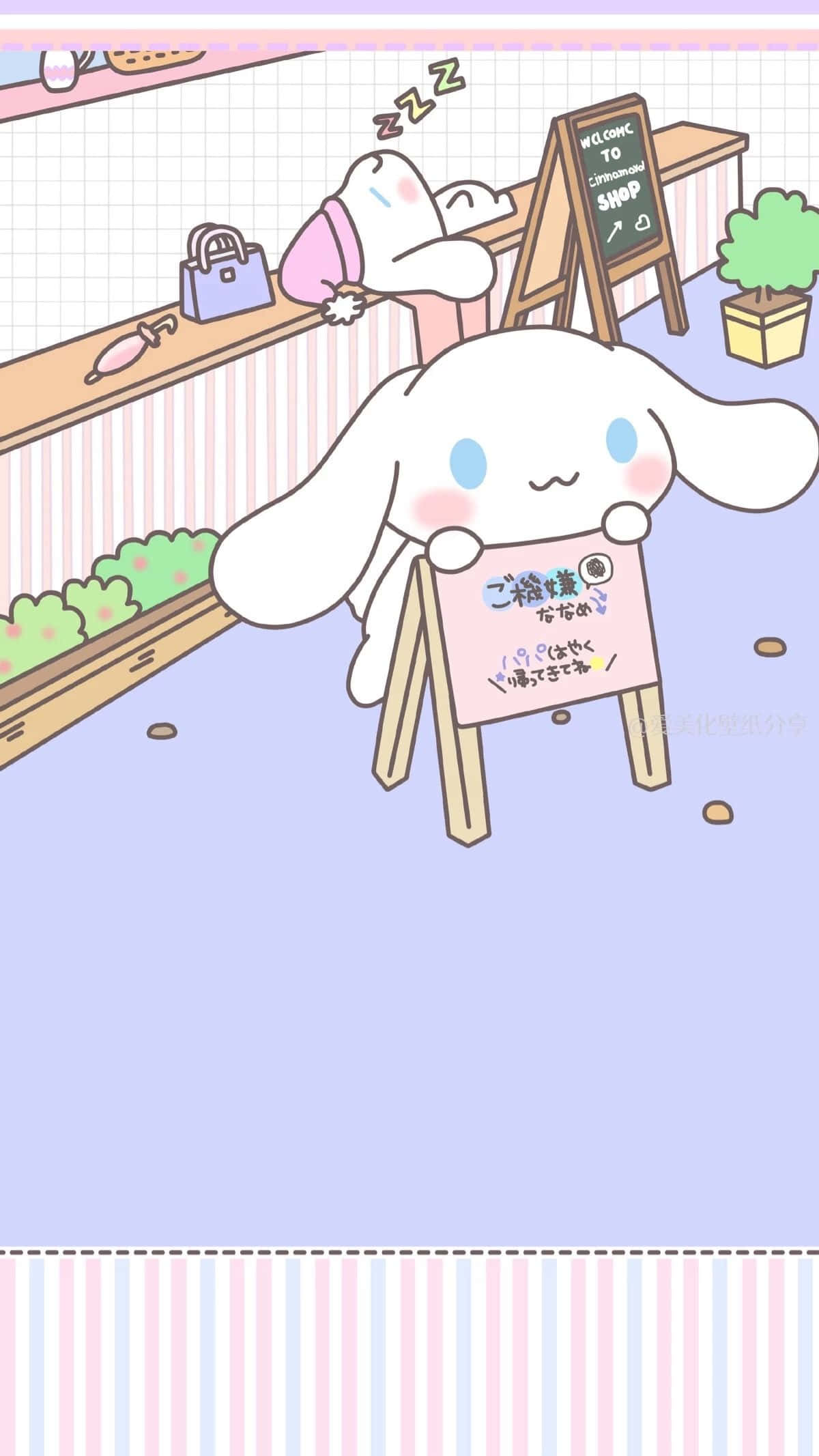 Cinnamoroll, Sanrio, white bunny character, Full HD Phone Wallpaper