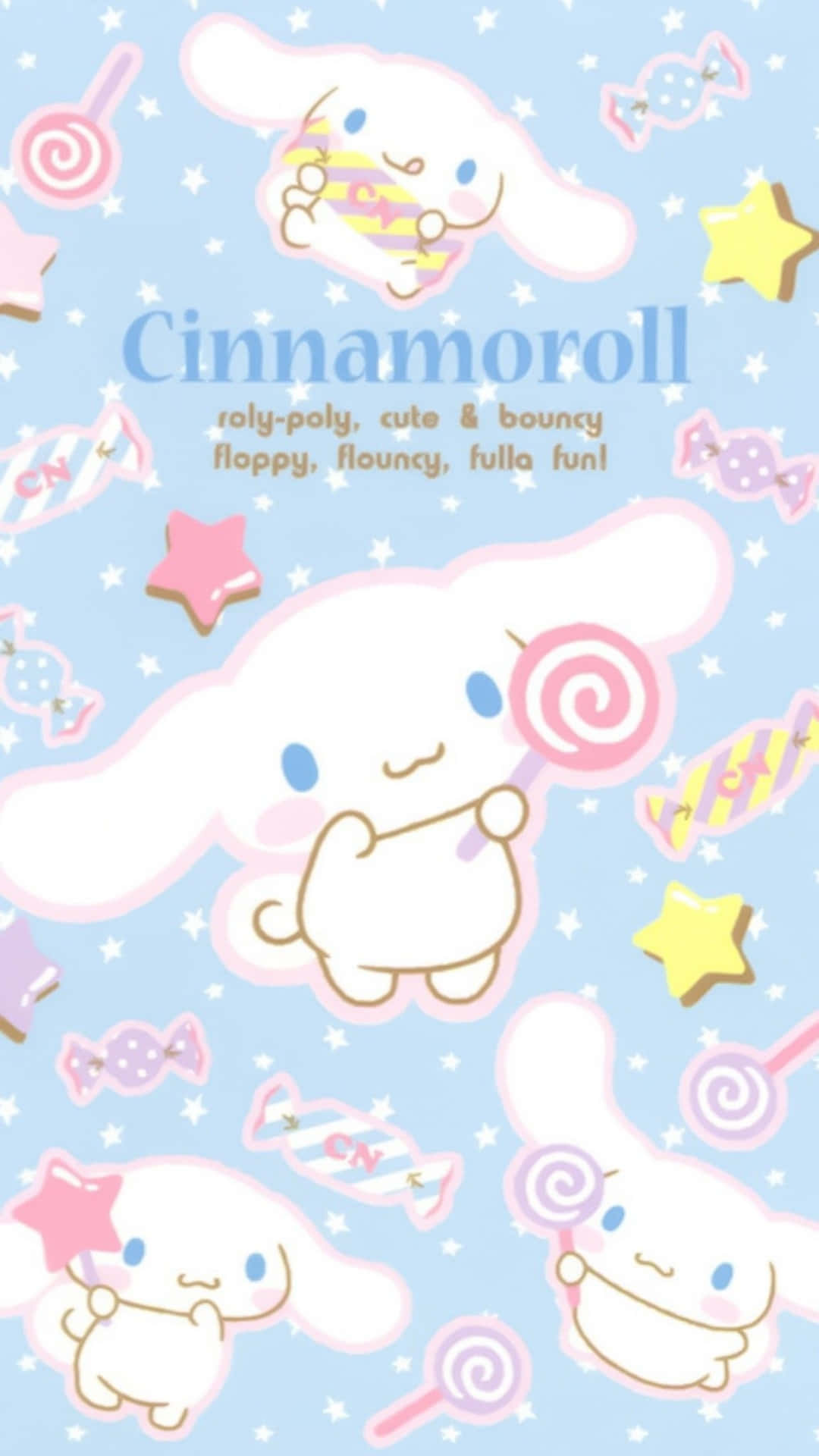 Cinnamoroll, Sanrio, candy stars, Full HD Phone Wallpaper