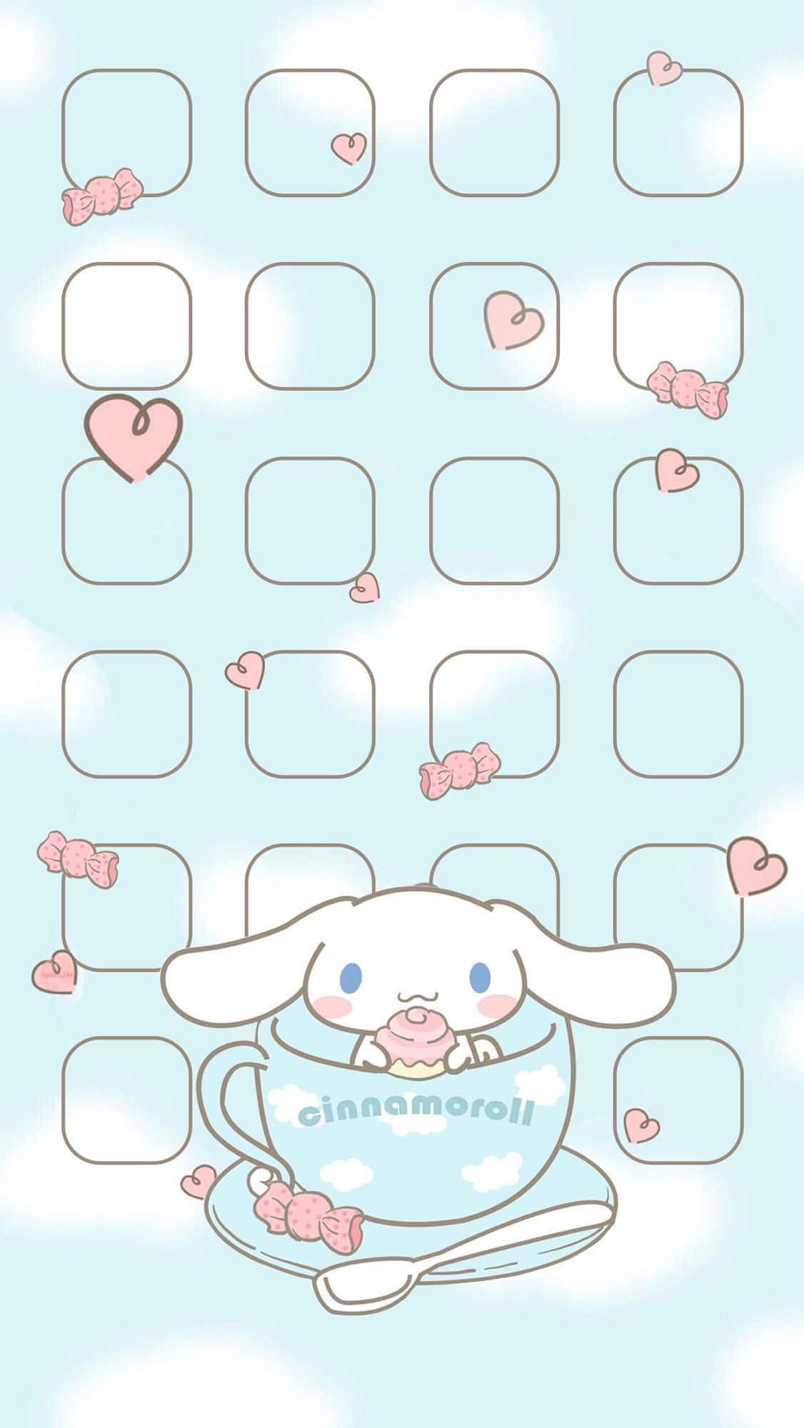 Cinnamoroll, Sanrio, cloud-patterned teacup, Full HD Phone Wallpaper