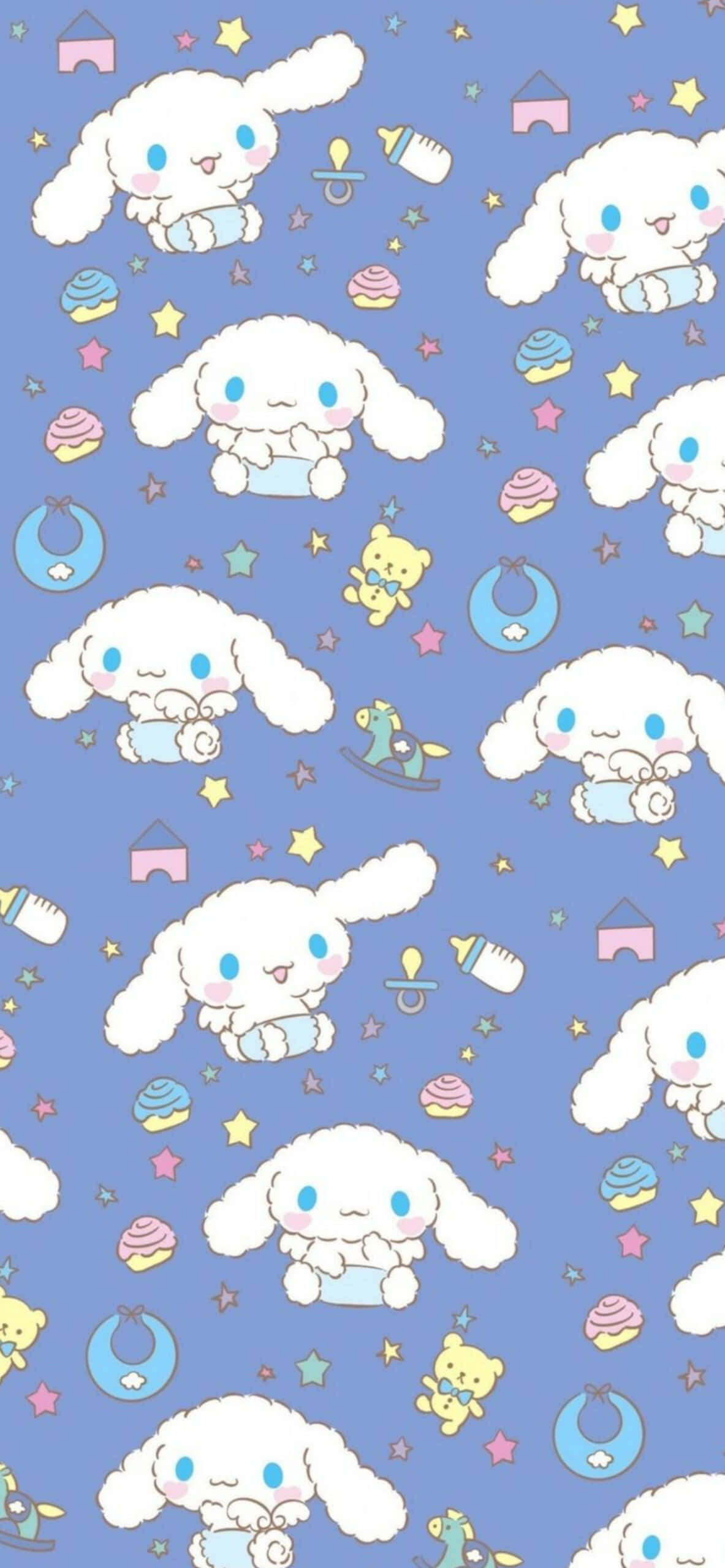 Cinnamoroll, Sanrio, pastel blue sky, 2K Phone Wallpaper