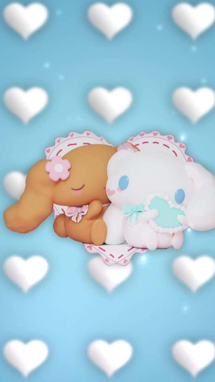 Cinnamoroll, mocha, pink lace cushion, HD Phone Wallpaper